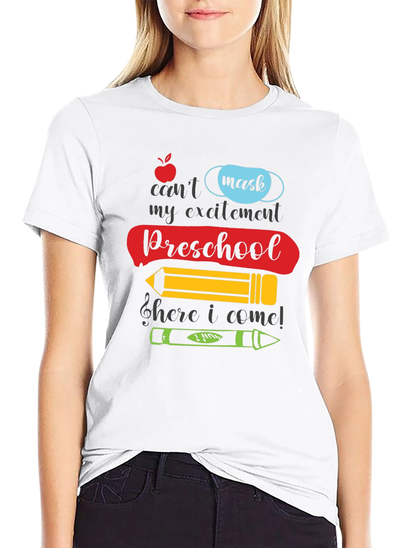 Preschool Ready T-Shirt: Cant Mask My Excitement!