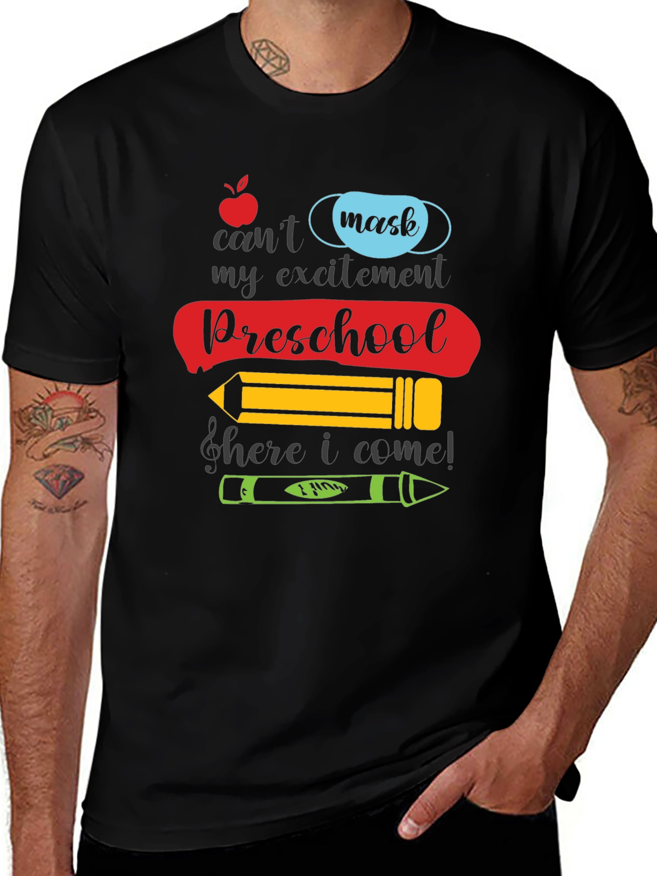 Preschool Ready T-Shirt: Cant Mask My Excitement!