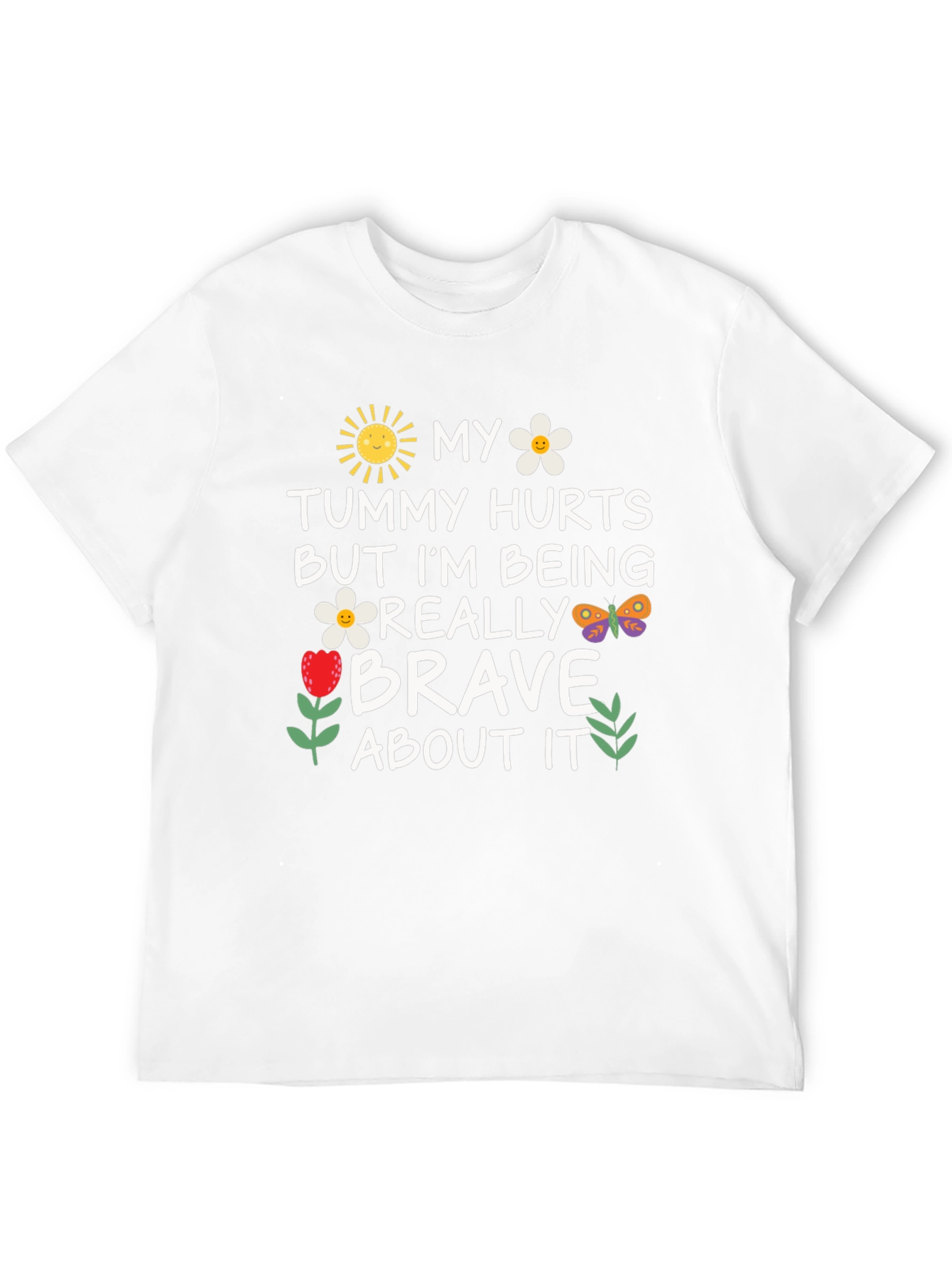 Funny Tummy Hurts Brave Graphic Tee
