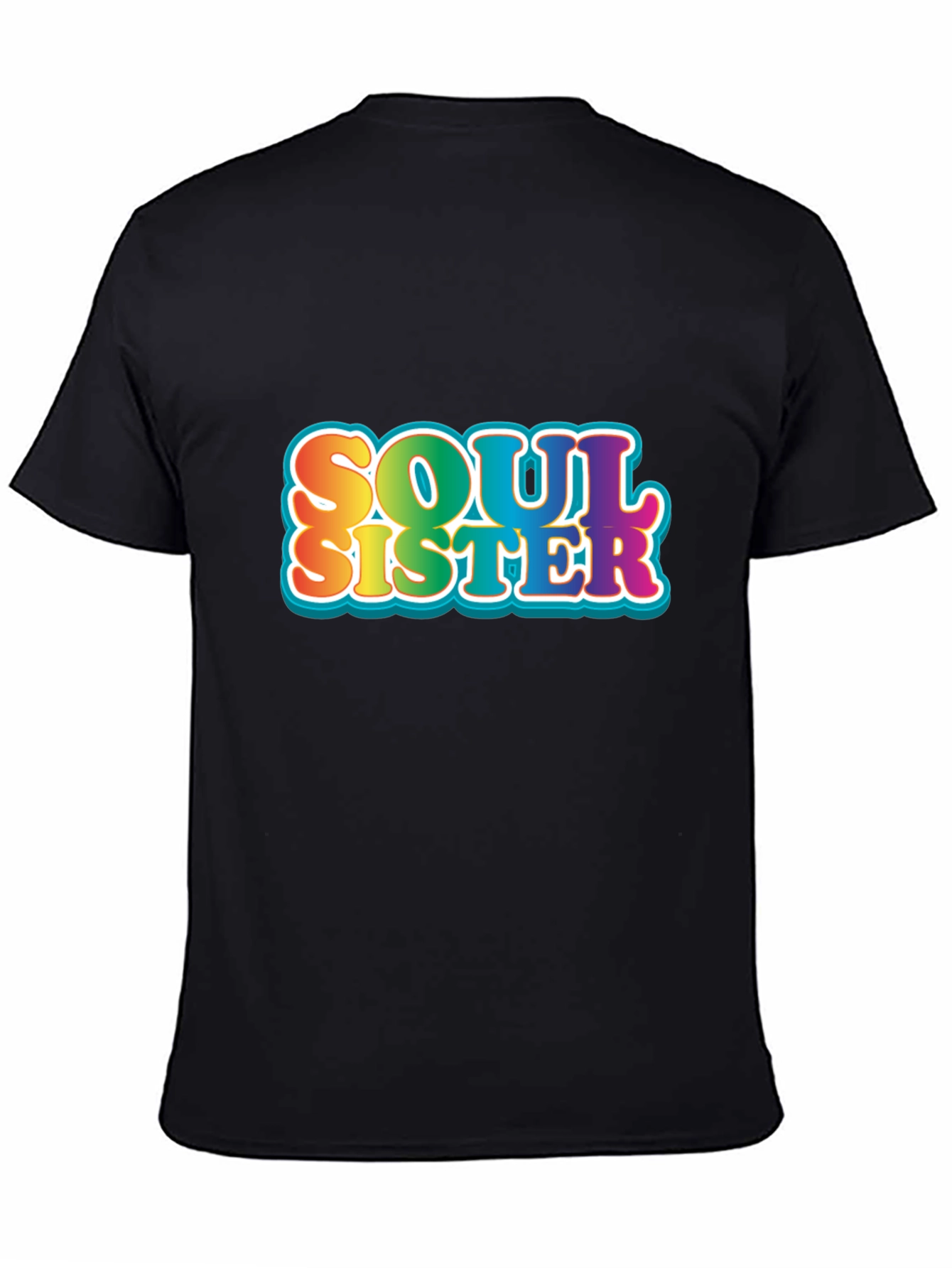 Soul Sister Graphic Tee - Rainbow Retro Design