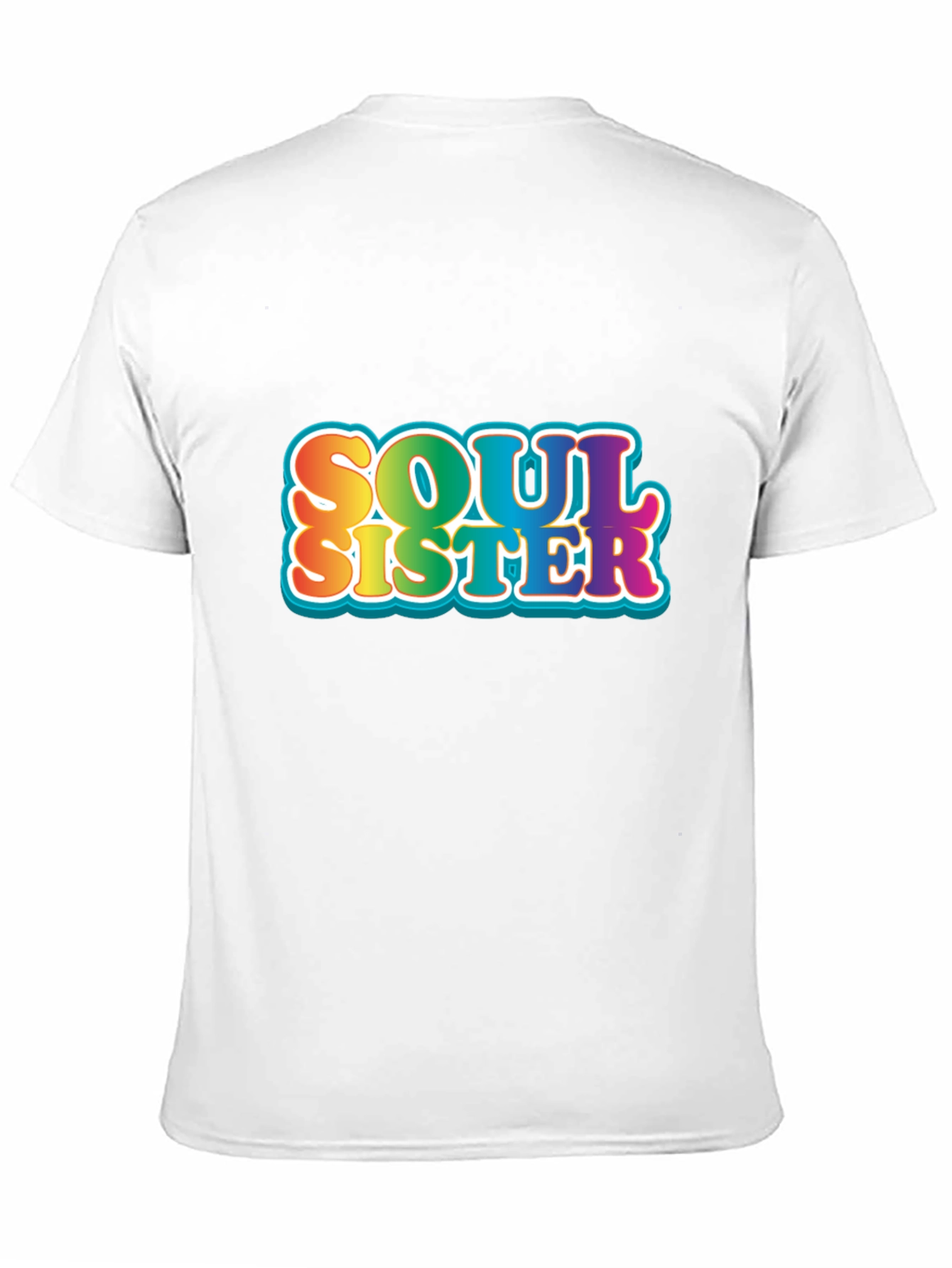 Soul Sister Graphic Tee - Rainbow Retro Design