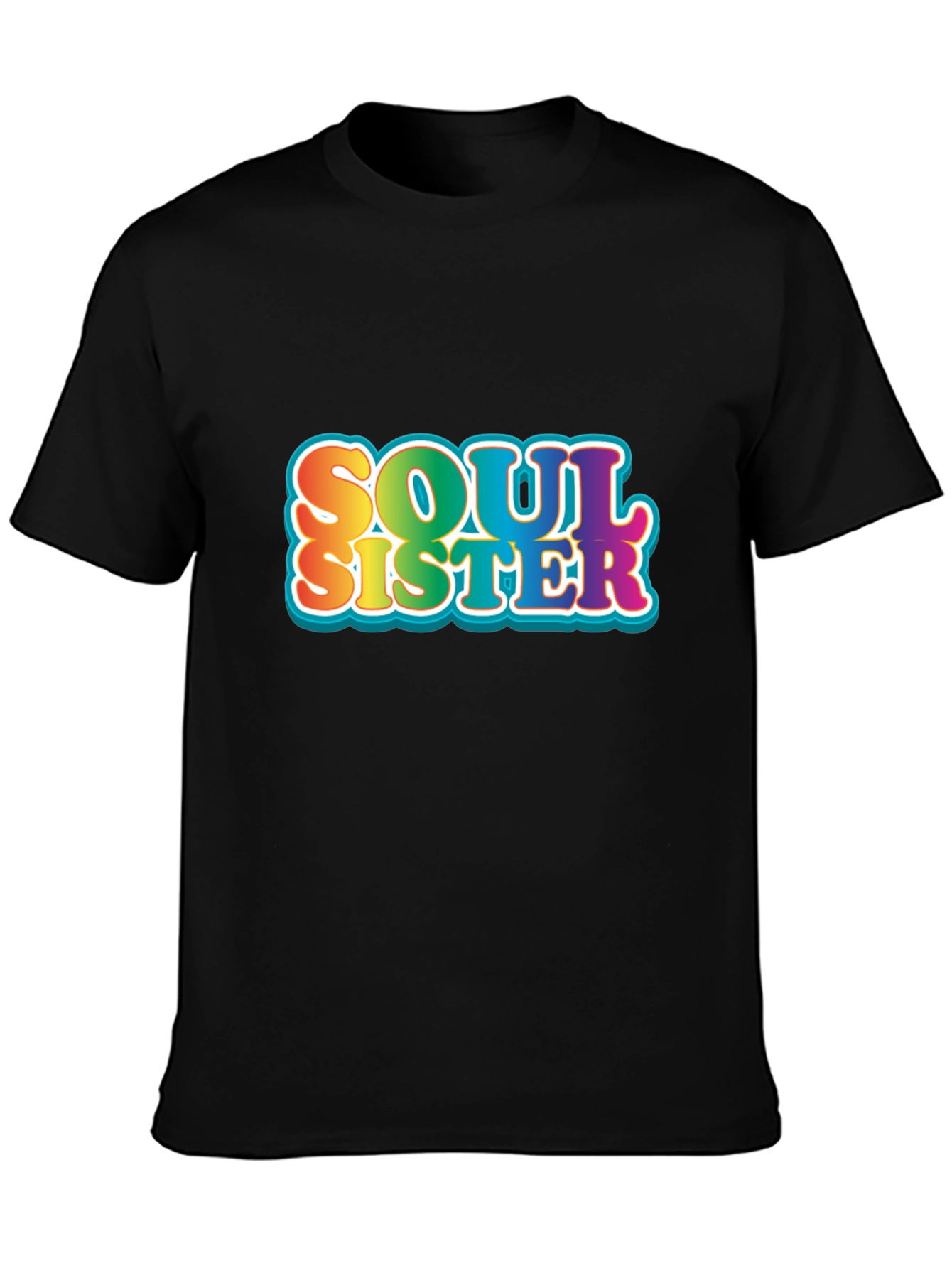 Soul Sister Graphic Tee - Rainbow Retro Design