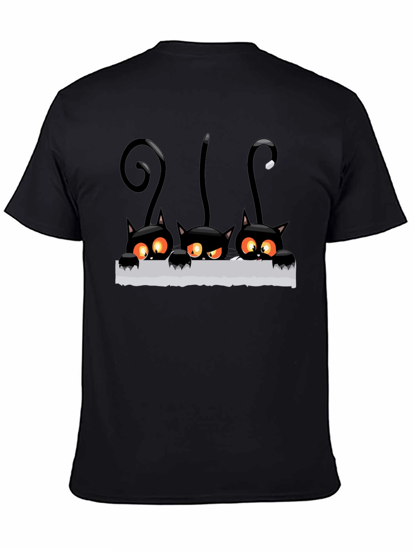 Black Cat Peekaboo Graphic T-Shirt