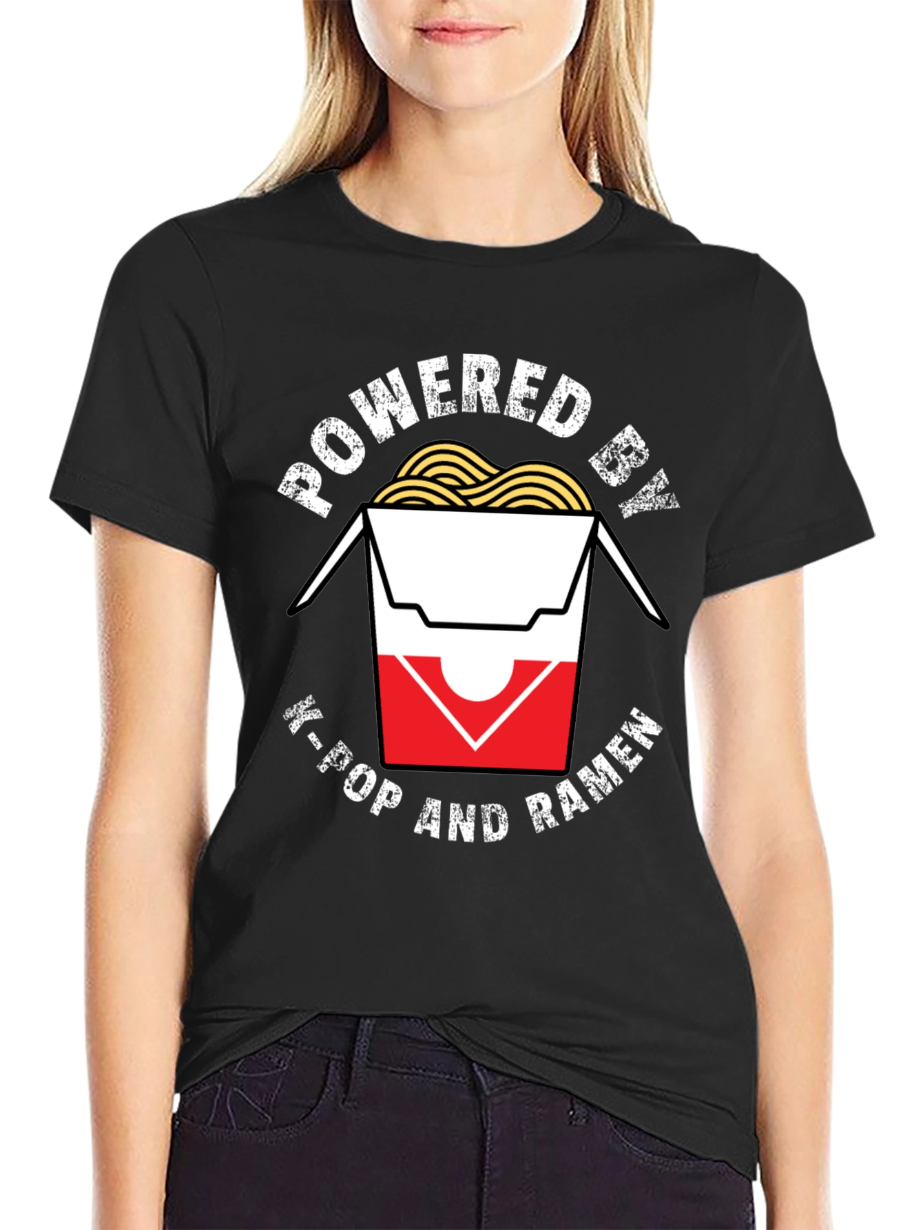 Powered by K-Pop and Ramen T-Shirt