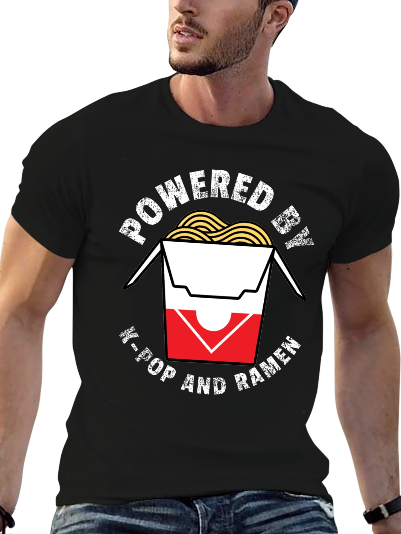 Powered by K-Pop and Ramen T-Shirt