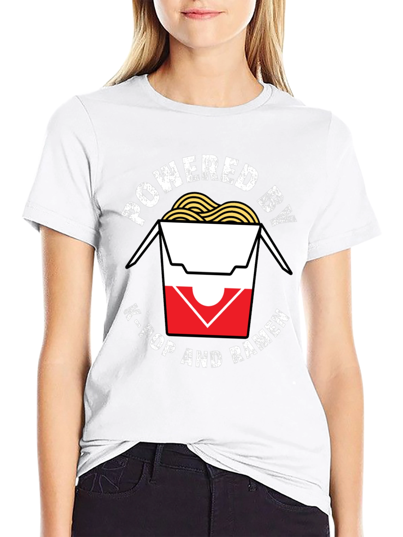 Powered by K-Pop and Ramen T-Shirt