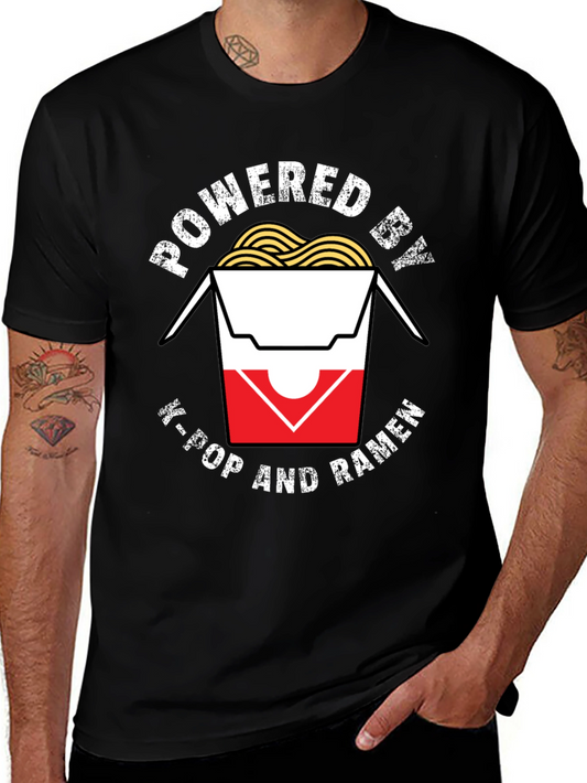Powered by K-Pop and Ramen T-Shirt