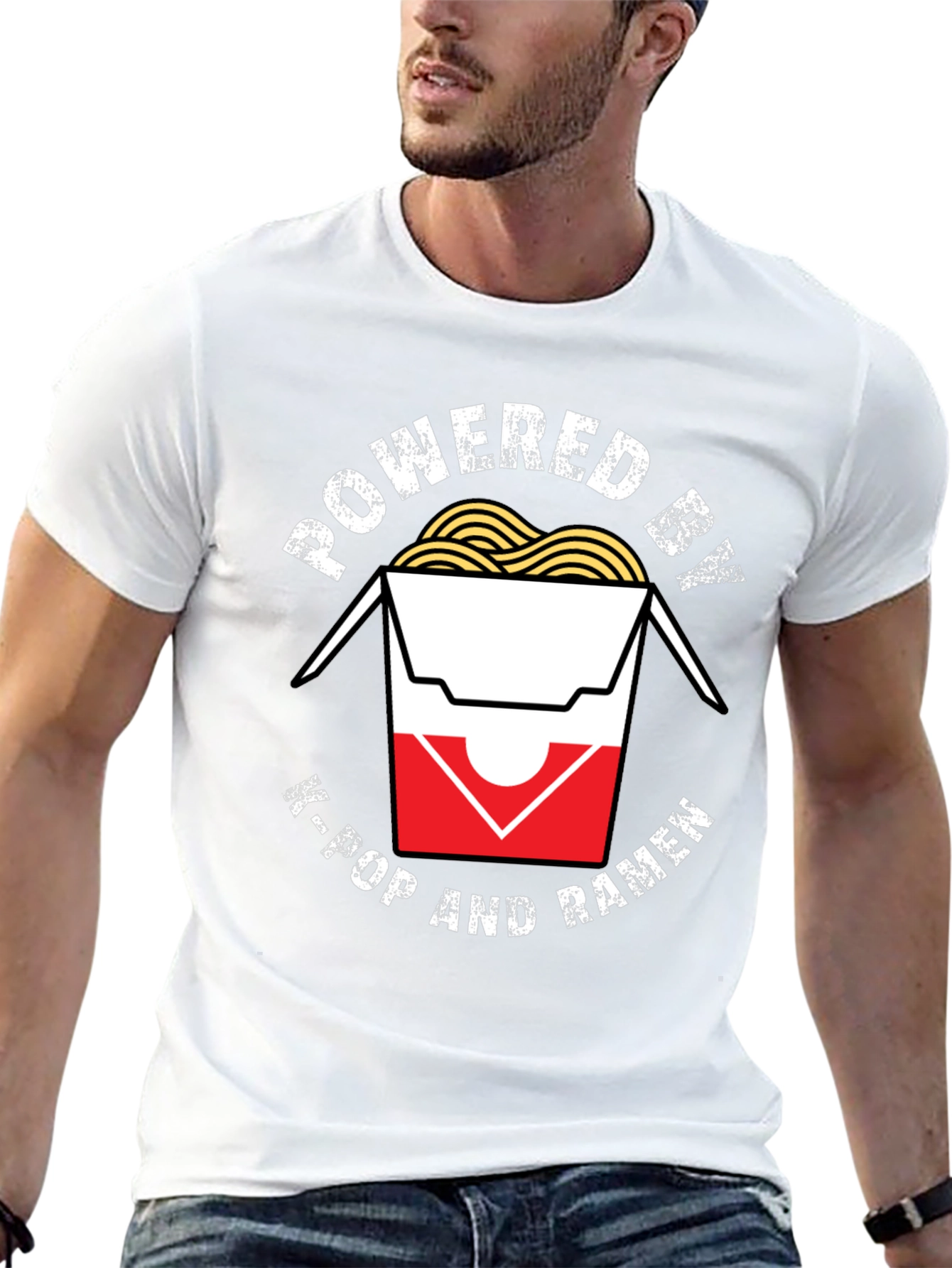 Powered by K-Pop and Ramen T-Shirt