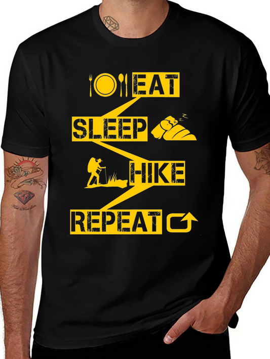 Eat Sleep Hike Repeat T-Shirt - Outdoor Adventure Tee