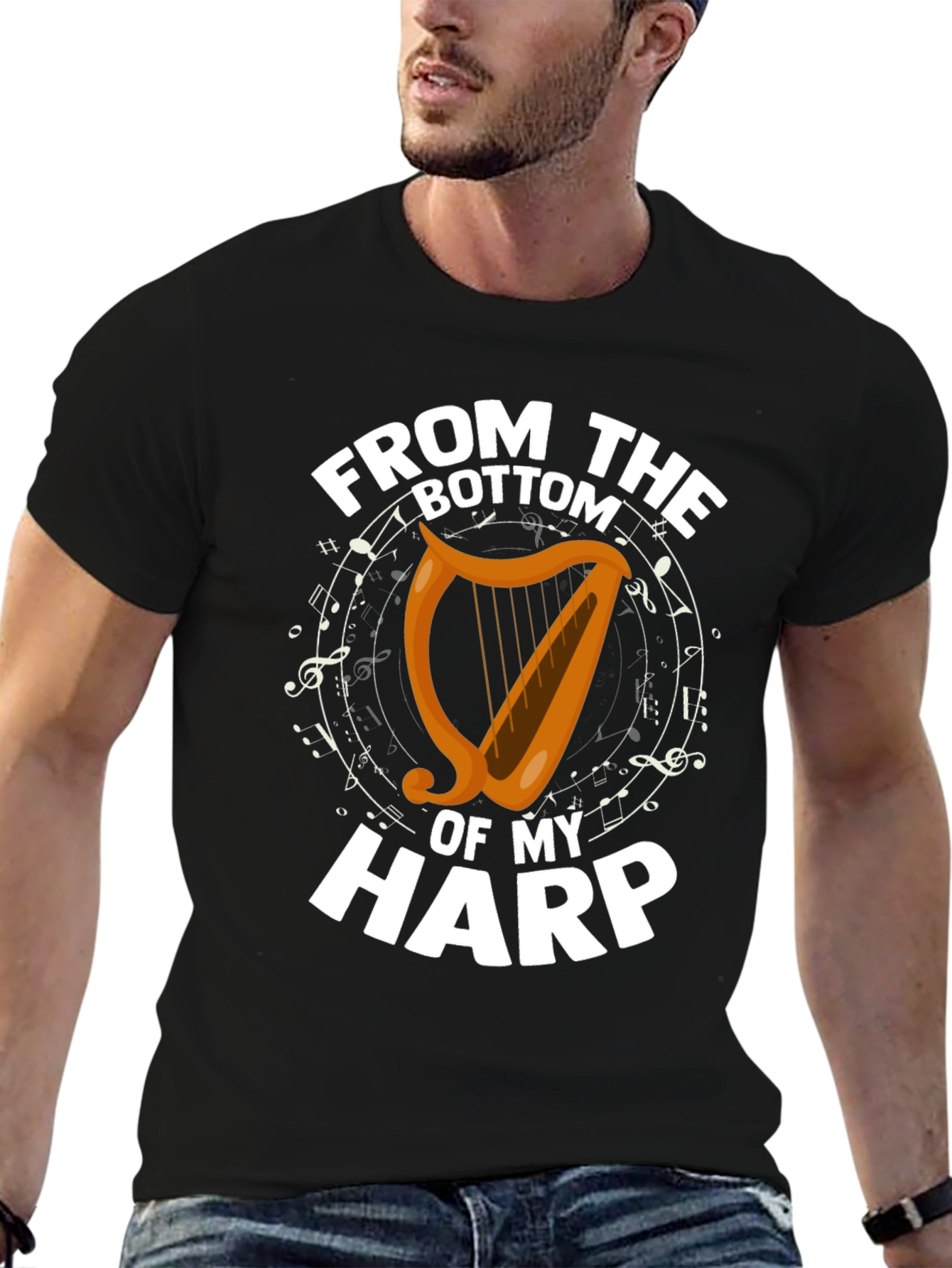 From the Bottom of My Harp Black T-Shirt