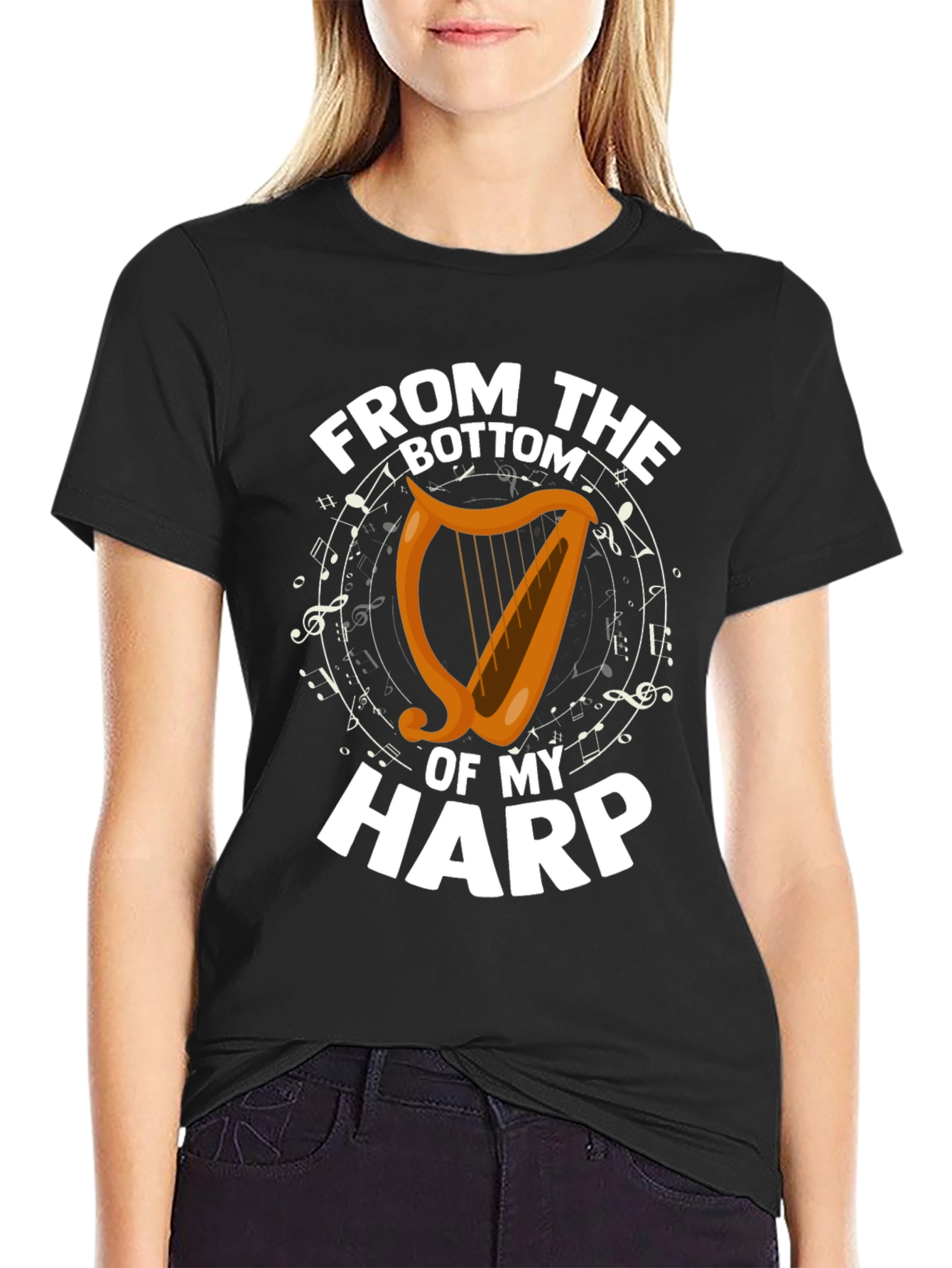 From the Bottom of My Harp Black T-Shirt