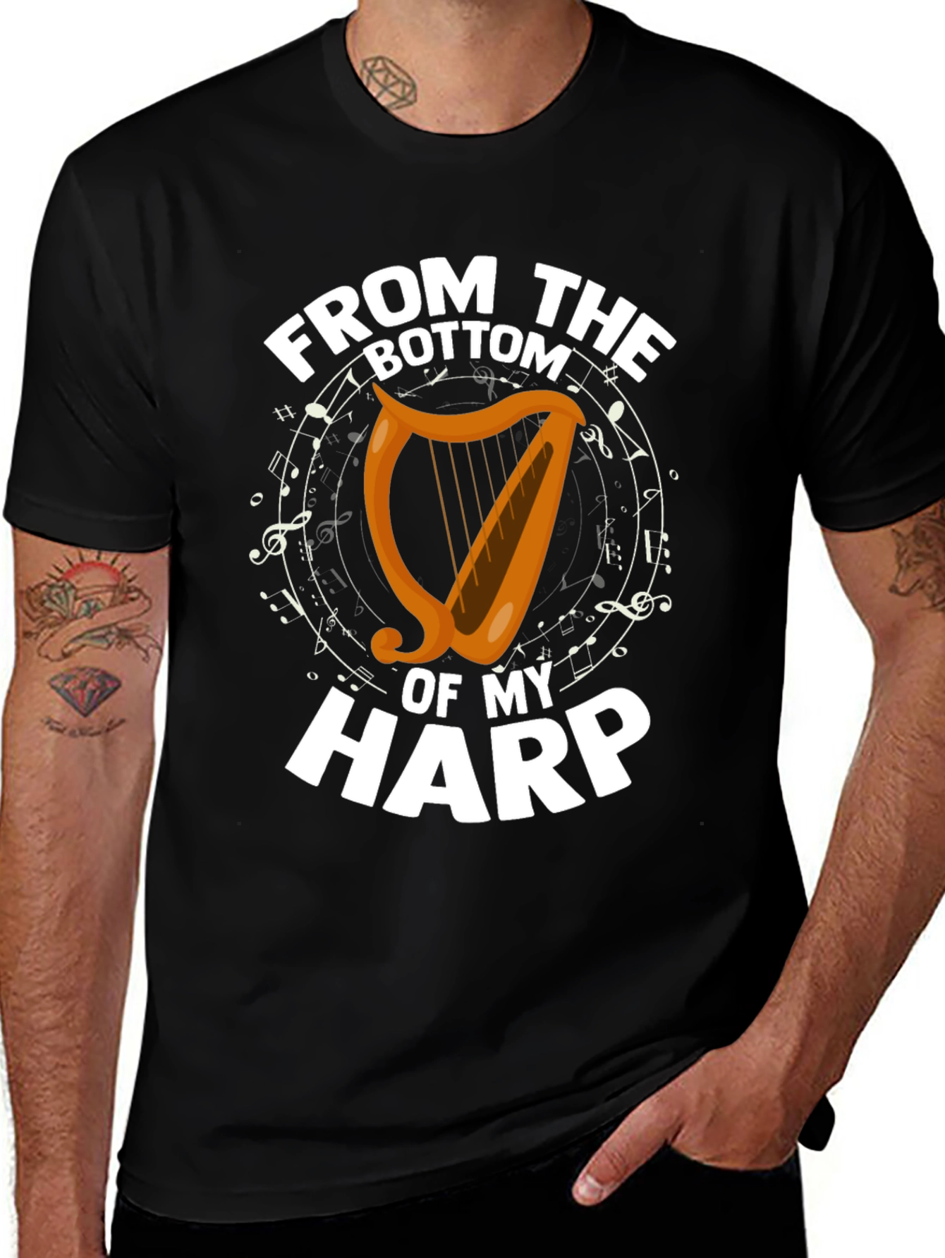 From the Bottom of My Harp Black T-Shirt