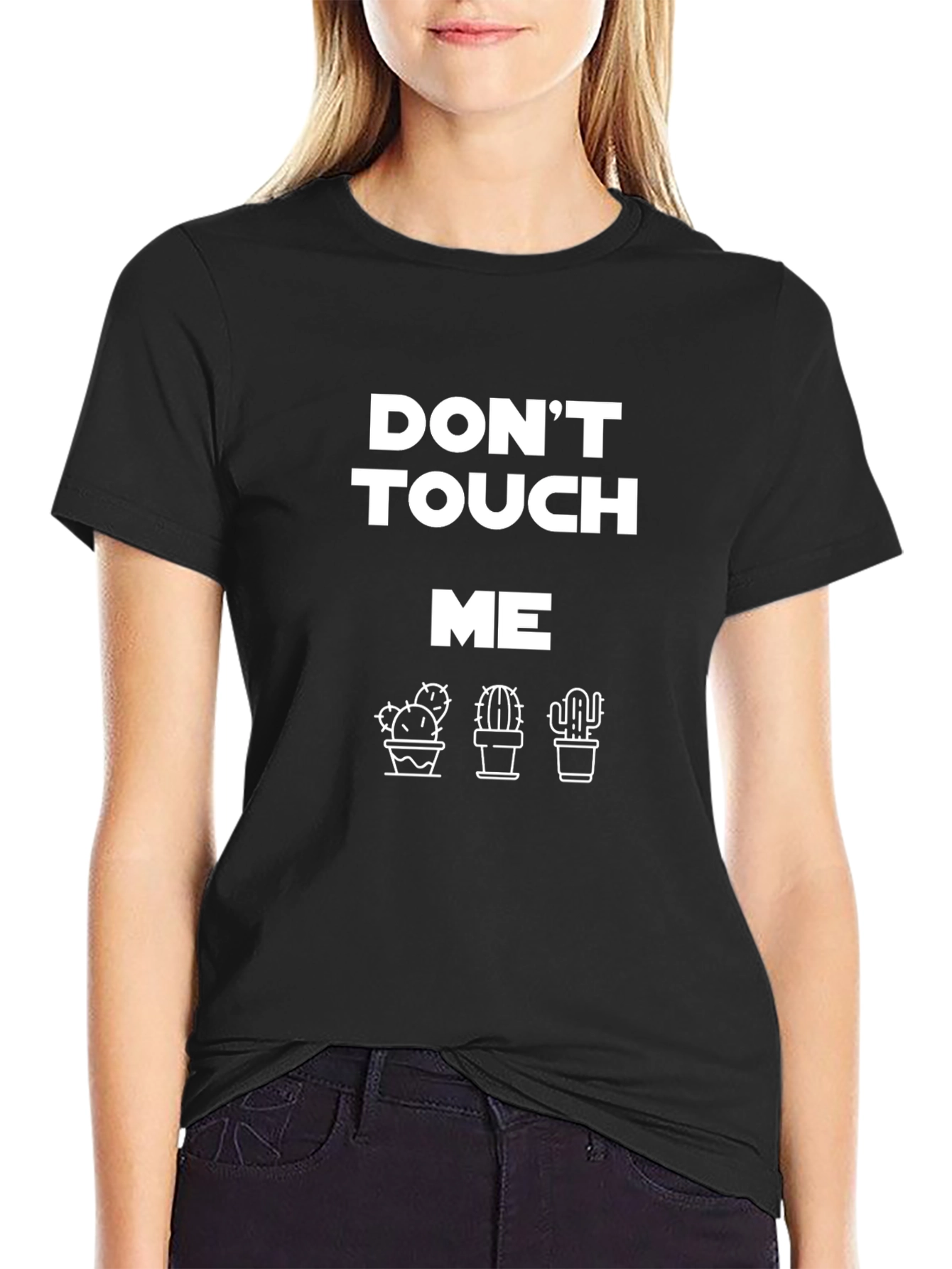 Dont Touch Me Graphic Tee - Cactus T-Shirt