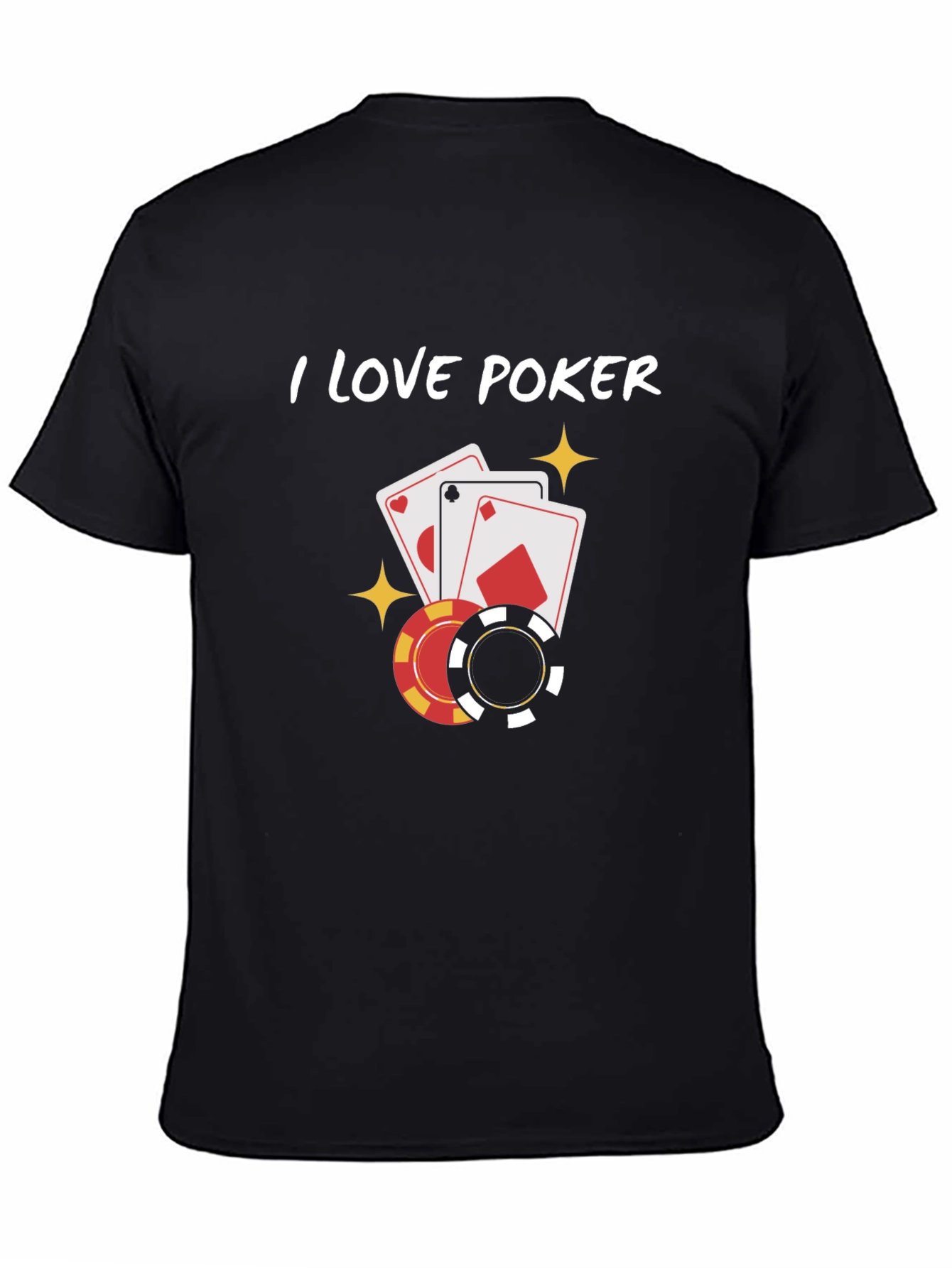 I Love Poker Graphic T-Shirt - Black