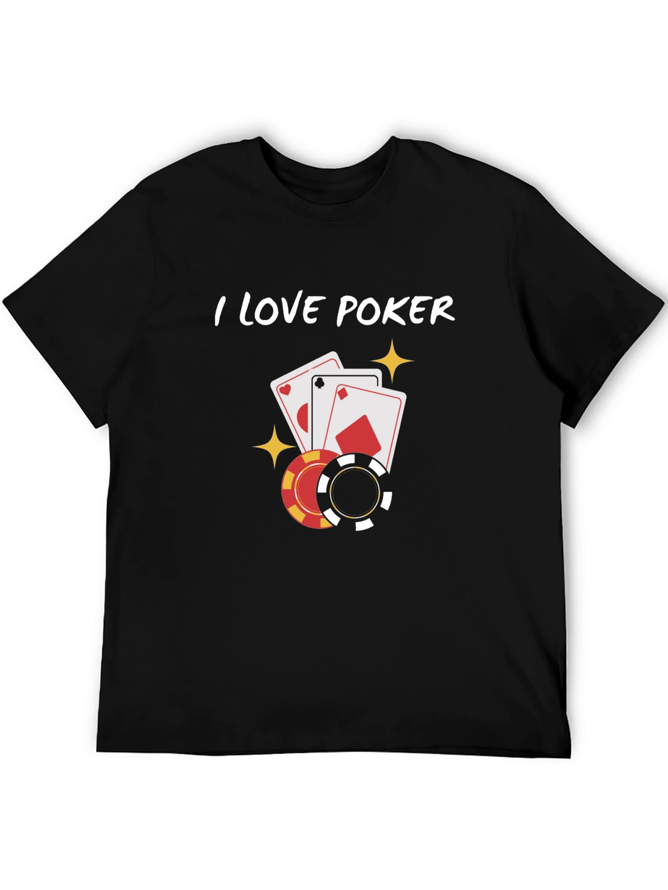 I Love Poker Graphic T-Shirt - Black