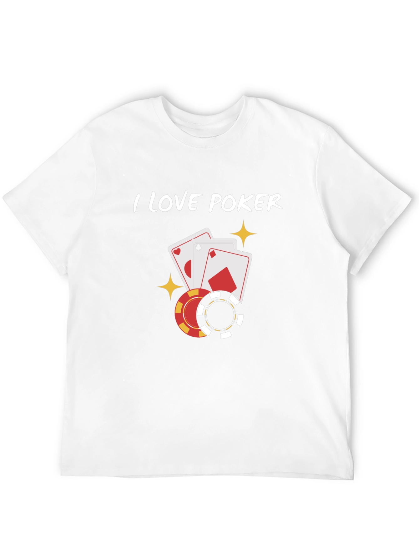 I Love Poker Graphic T-Shirt - Black