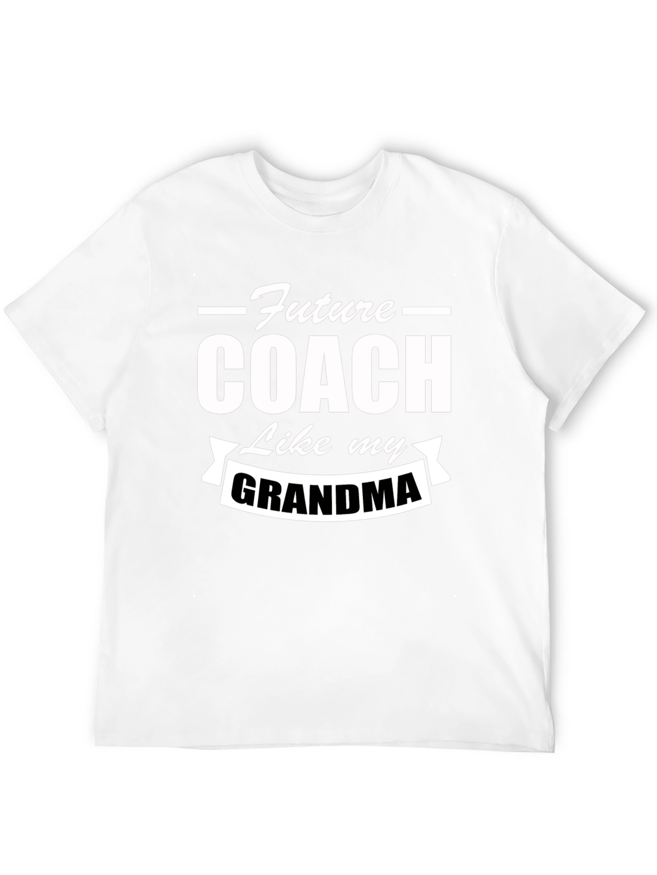 Future Coach Like My Grandma Black Graphic T-Shirt