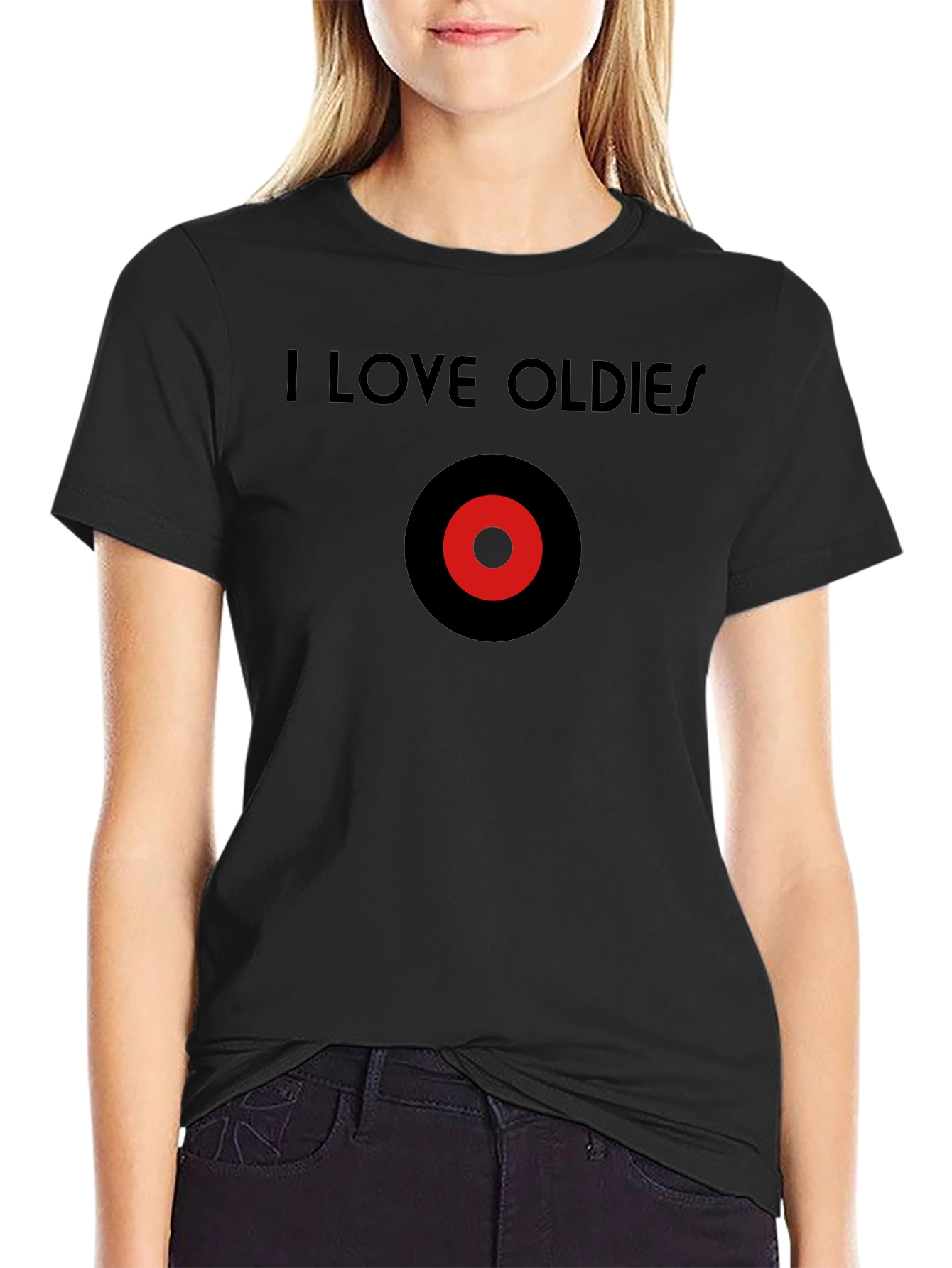 I Love Oldies Black T-Shirt
