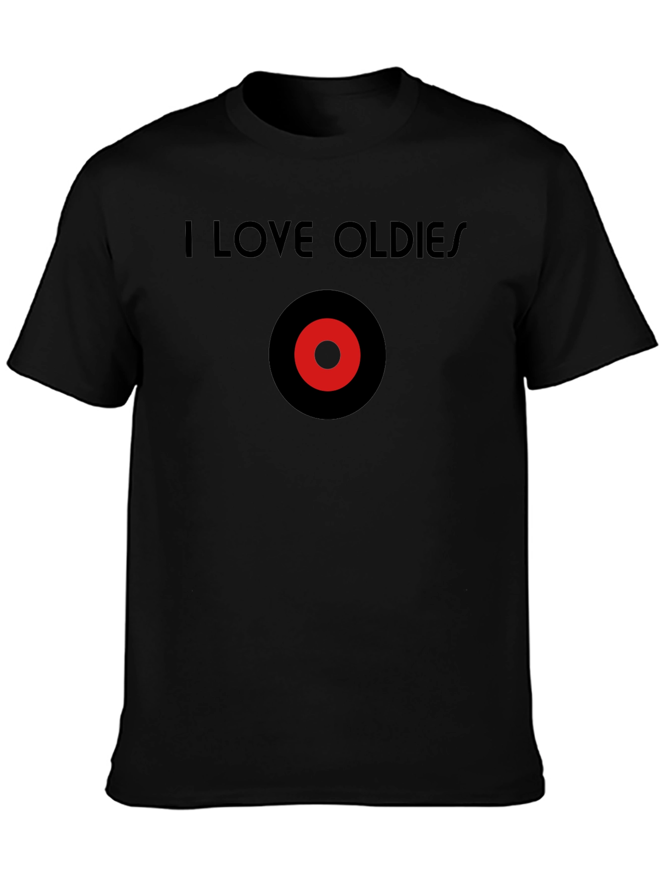 I Love Oldies Black T-Shirt