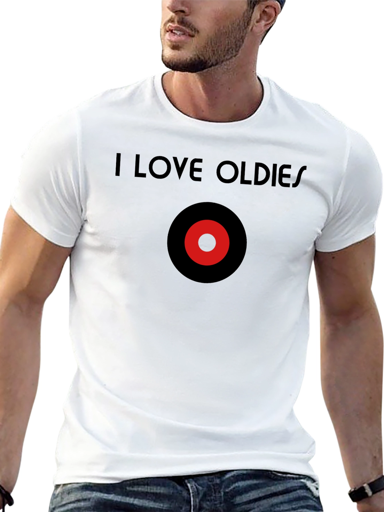 I Love Oldies Black T-Shirt