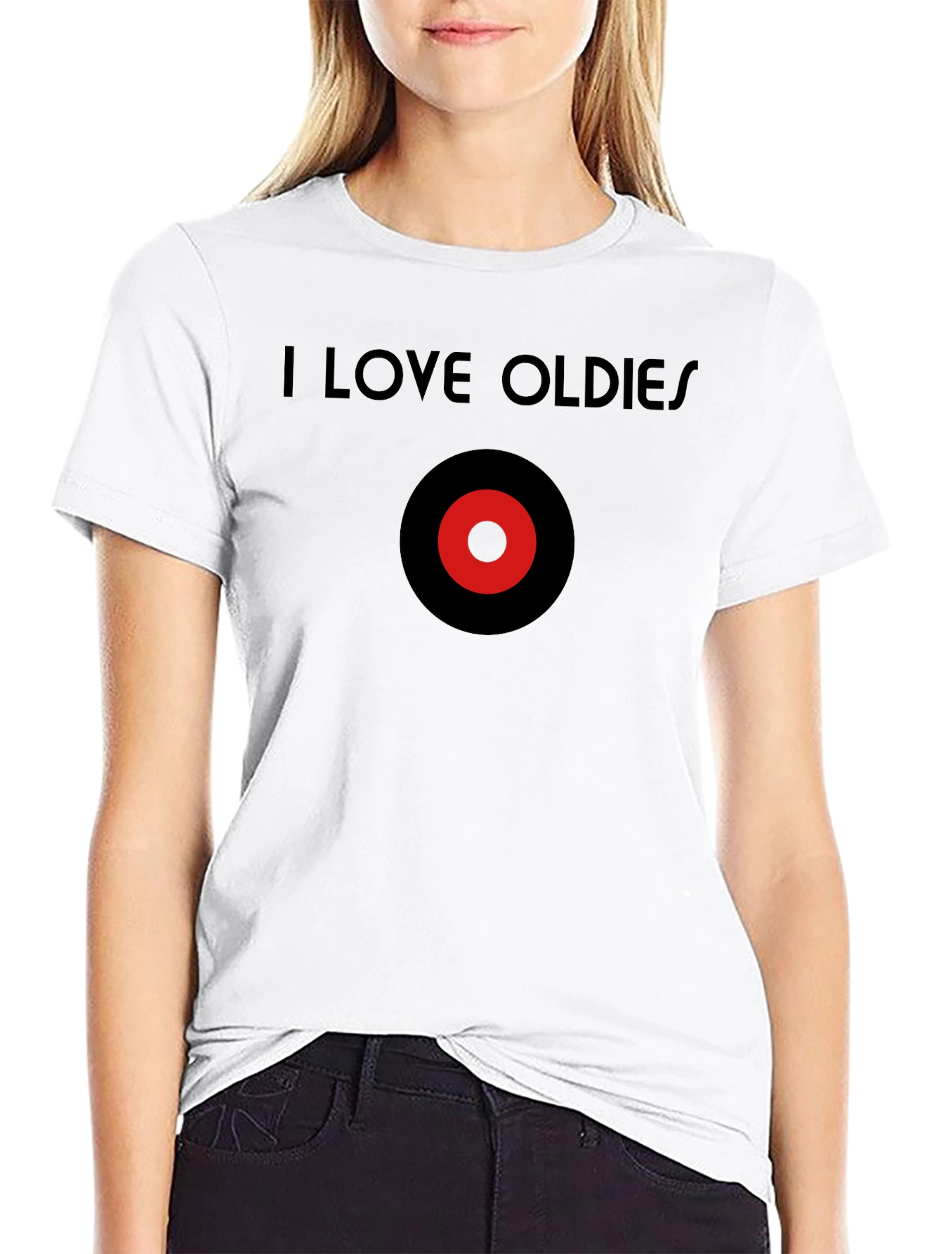 I Love Oldies Black T-Shirt