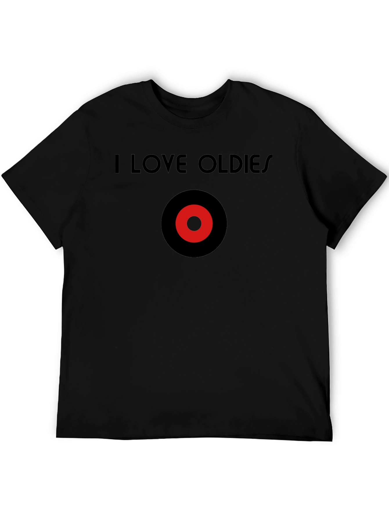 I Love Oldies Black T-Shirt