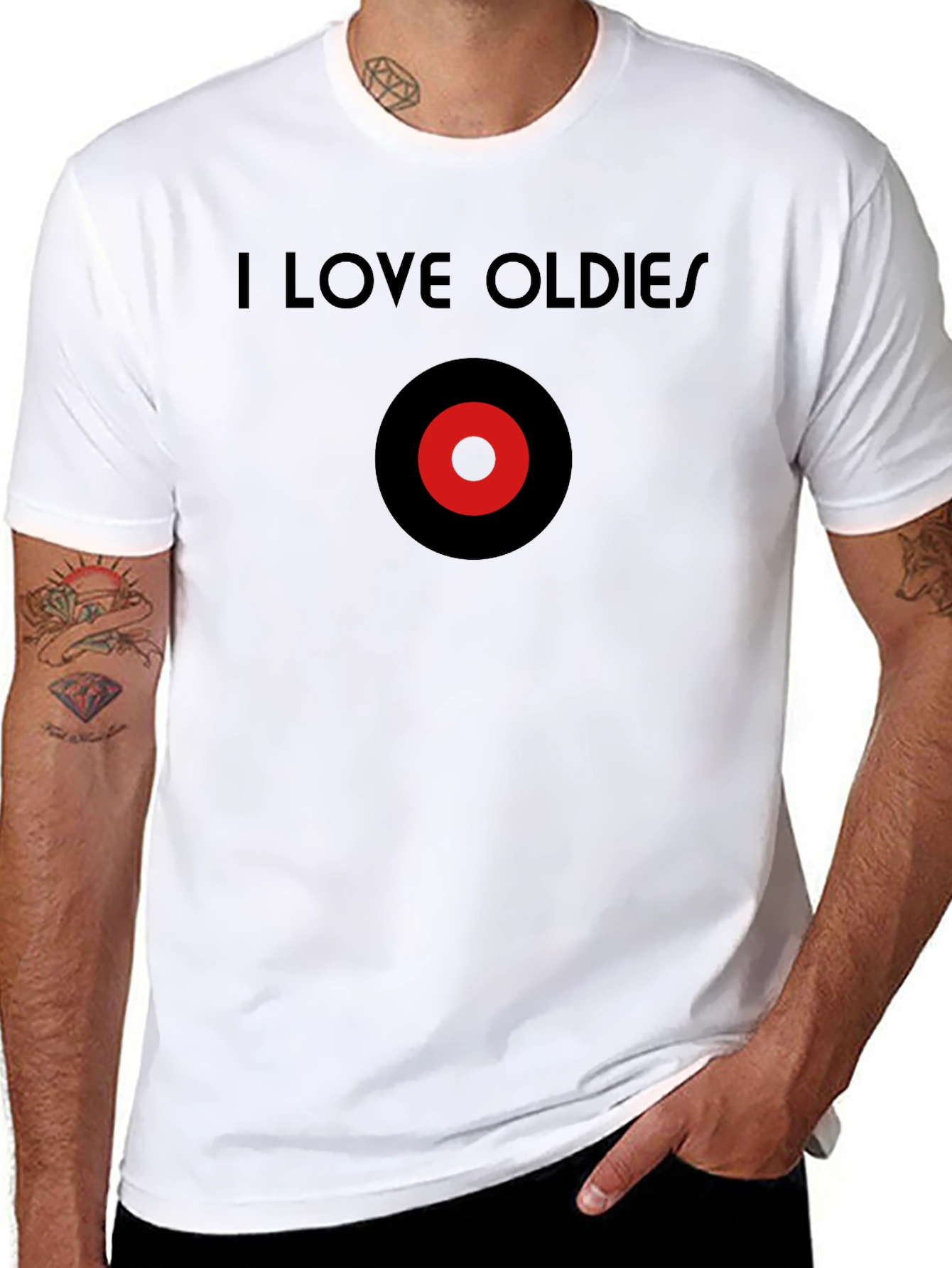 I Love Oldies Black T-Shirt