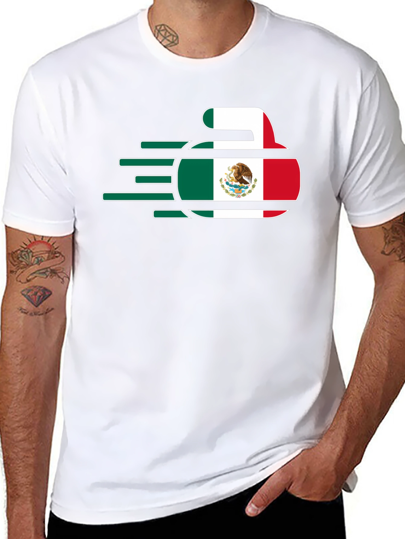 Mexico Curling T-Shirt - Black Tee