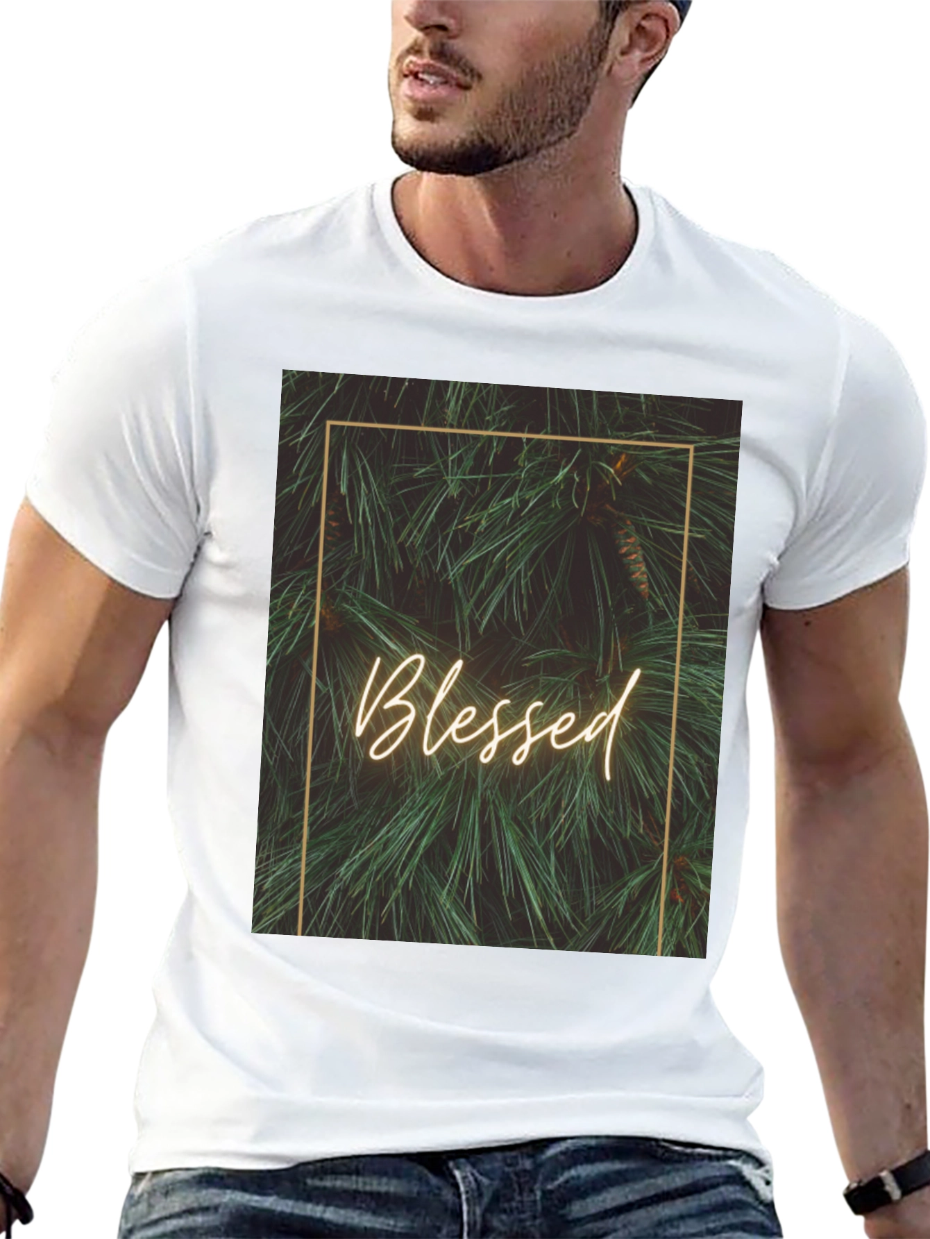 Blessed Pine Graphic Tee - Stylish Comfort