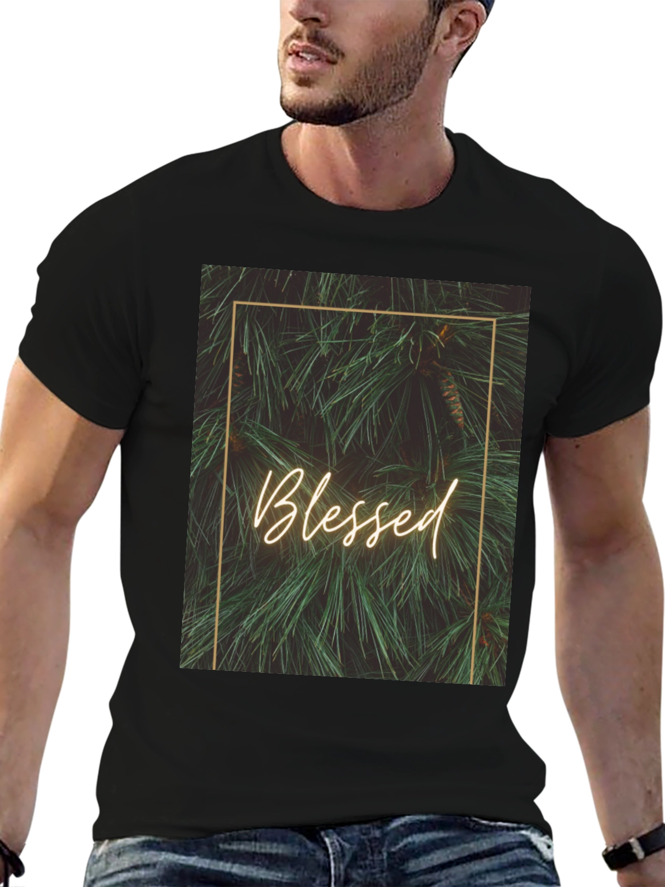 Blessed Pine Graphic Tee - Stylish Comfort