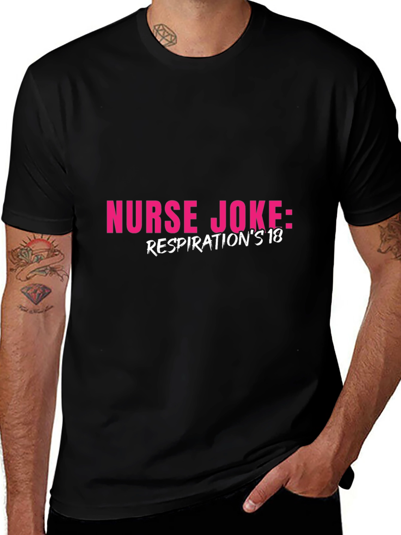 Nurse Joke T-Shirt - Respirations 18 Humor