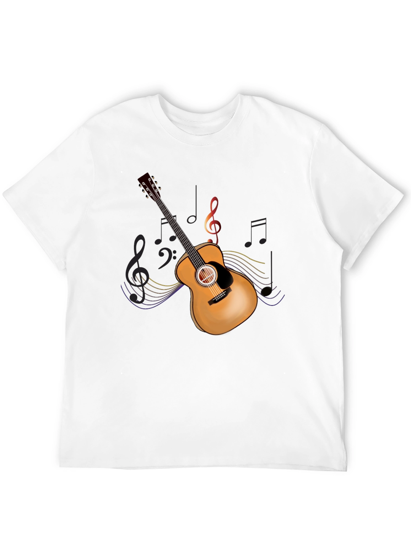 Guitar Music Graphic Tee - Mens Black T-Shirt