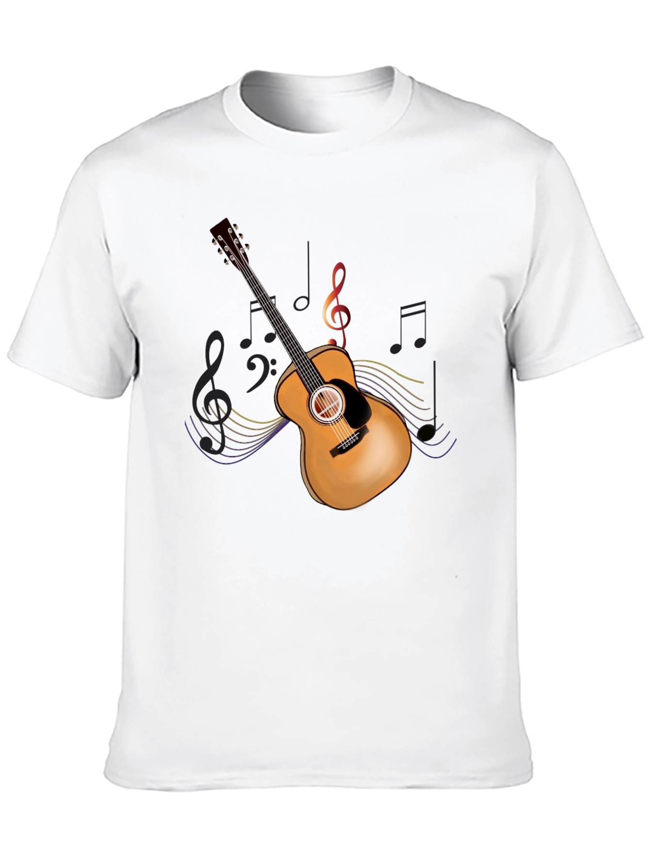 Guitar Music Graphic Tee - Mens Black T-Shirt