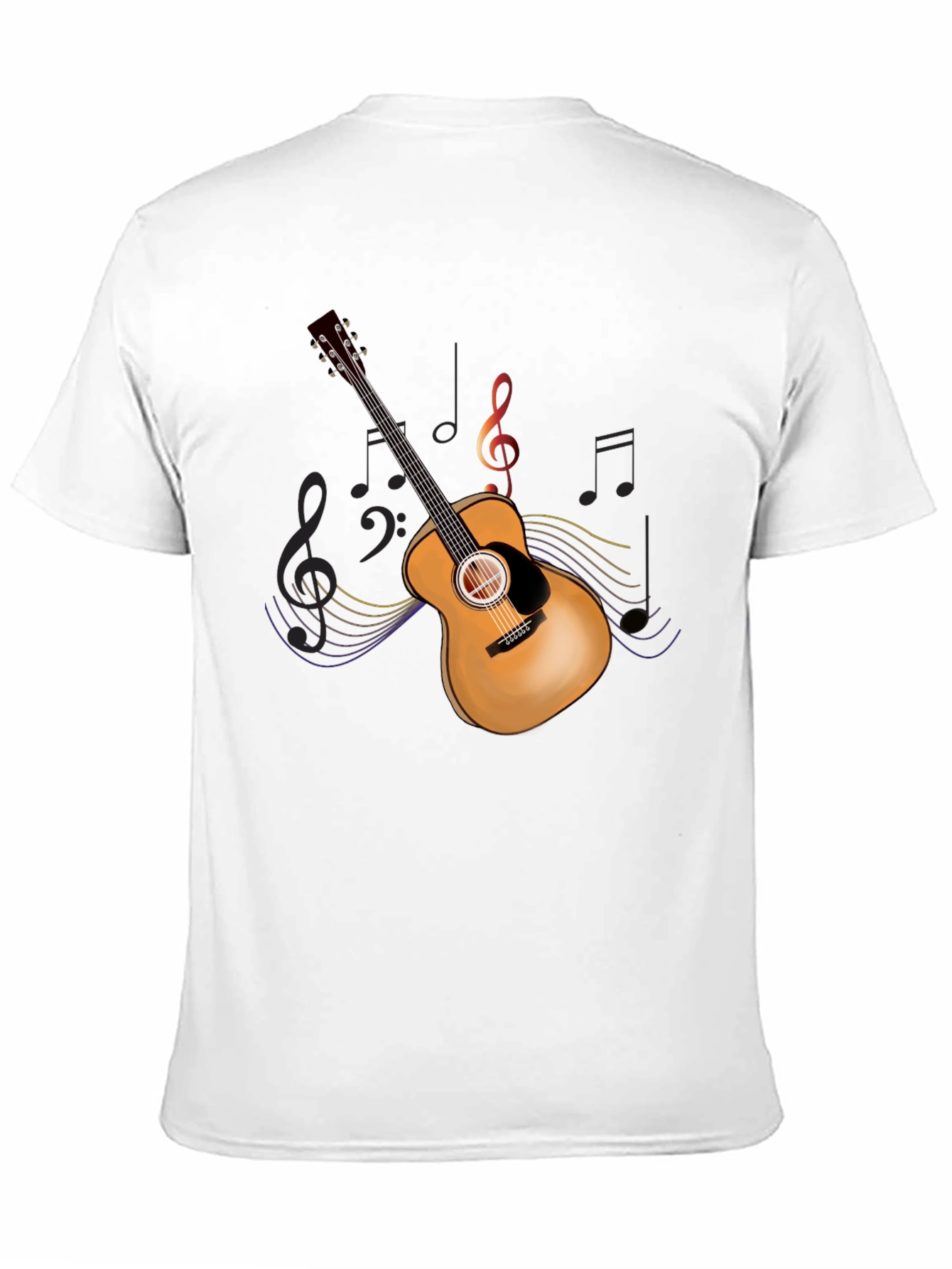 Guitar Music Graphic Tee - Mens Black T-Shirt