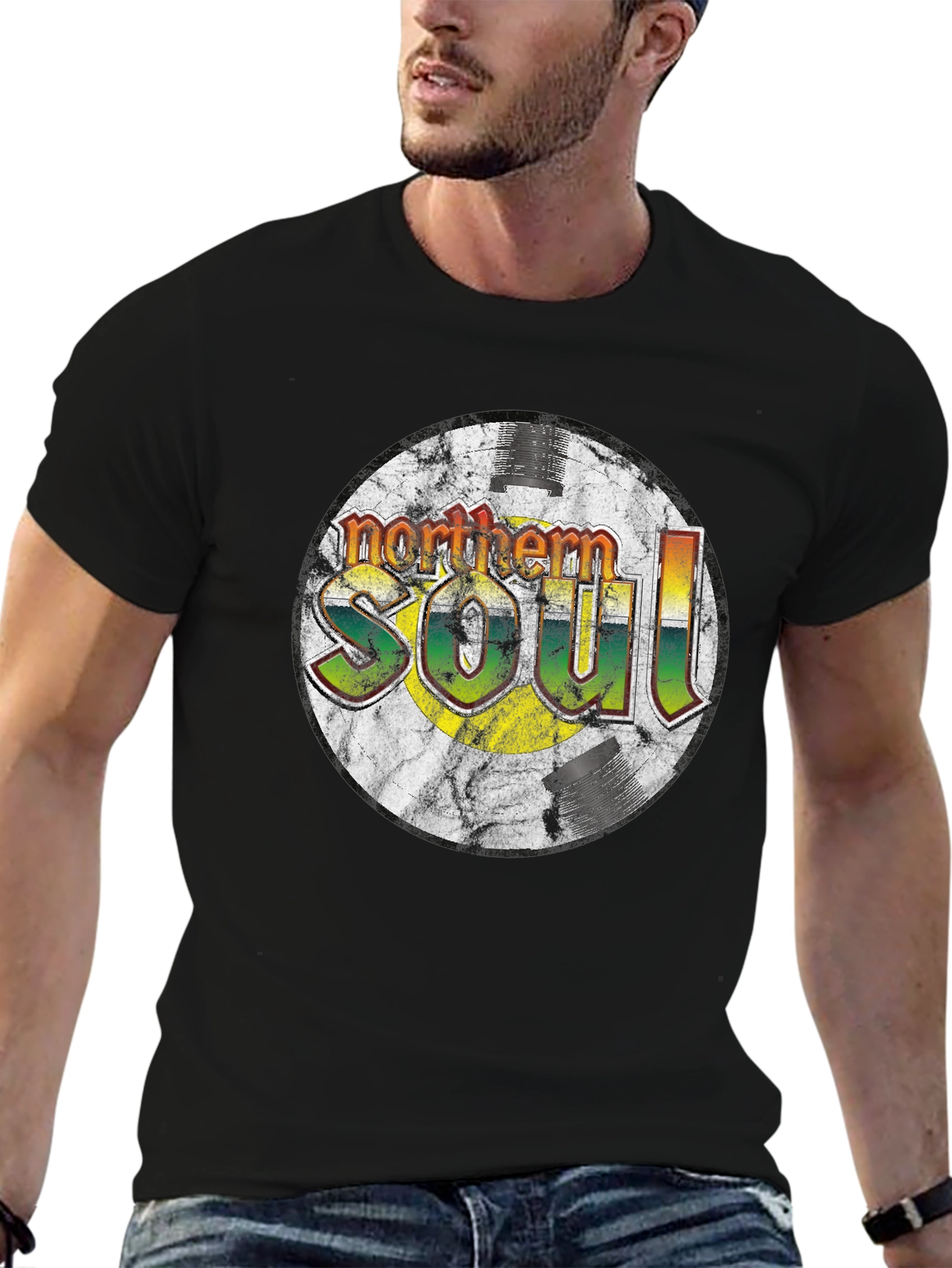 Northern Soul Graphic Tee - Black Cotton Blend
