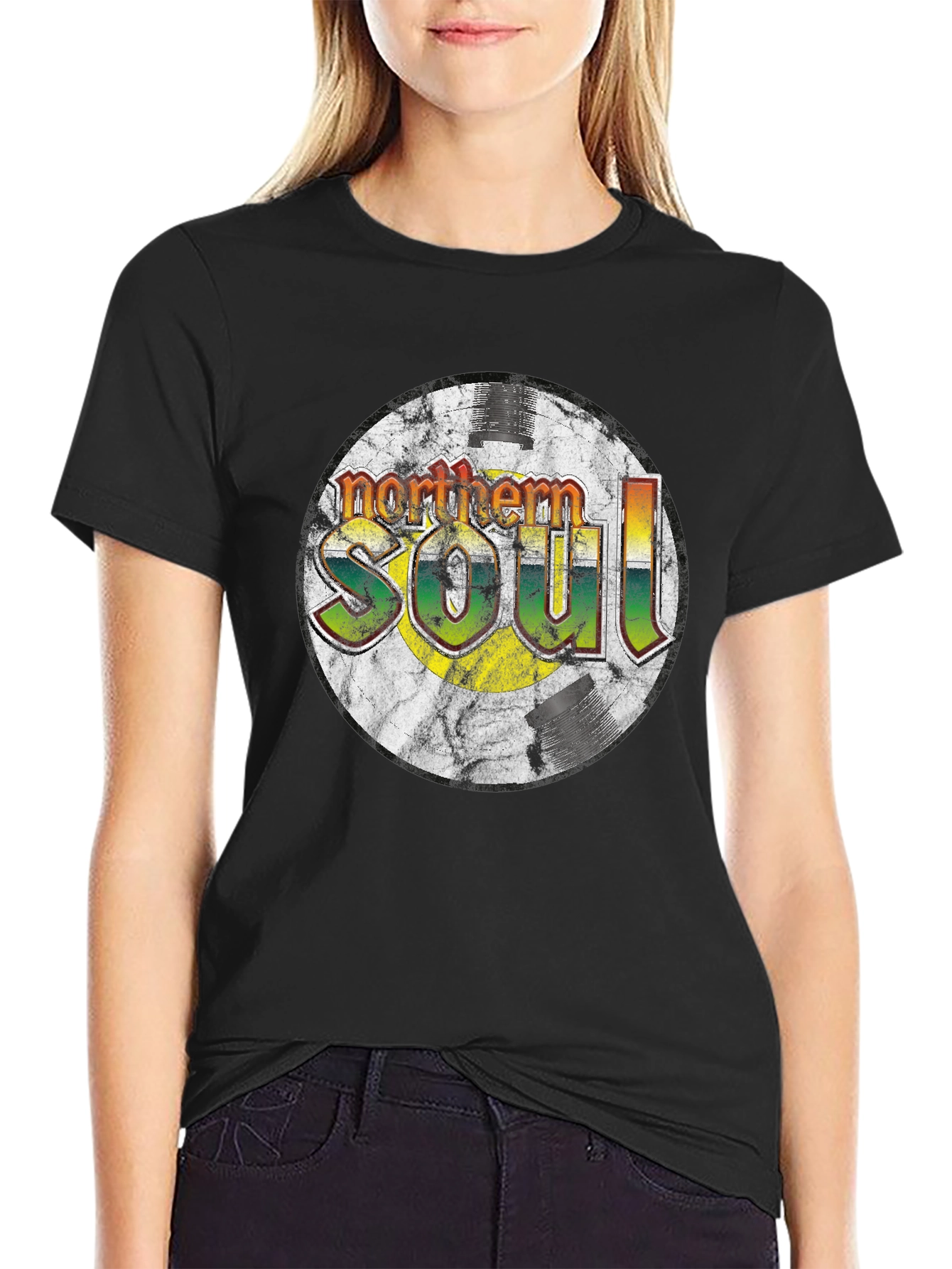 Northern Soul Graphic Tee - Black Cotton Blend