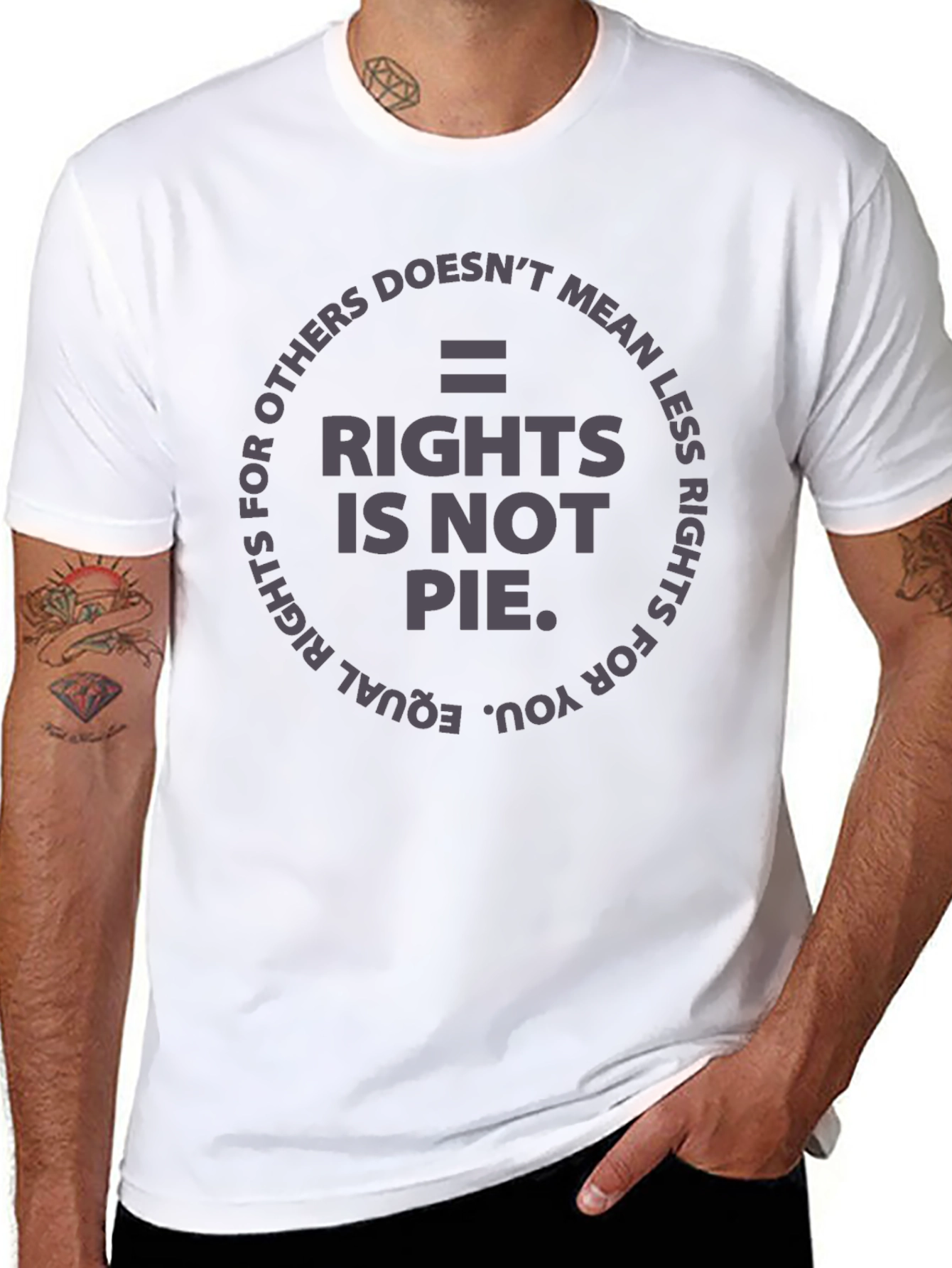 Equality Rights T-Shirt - Rights Is Not Pie