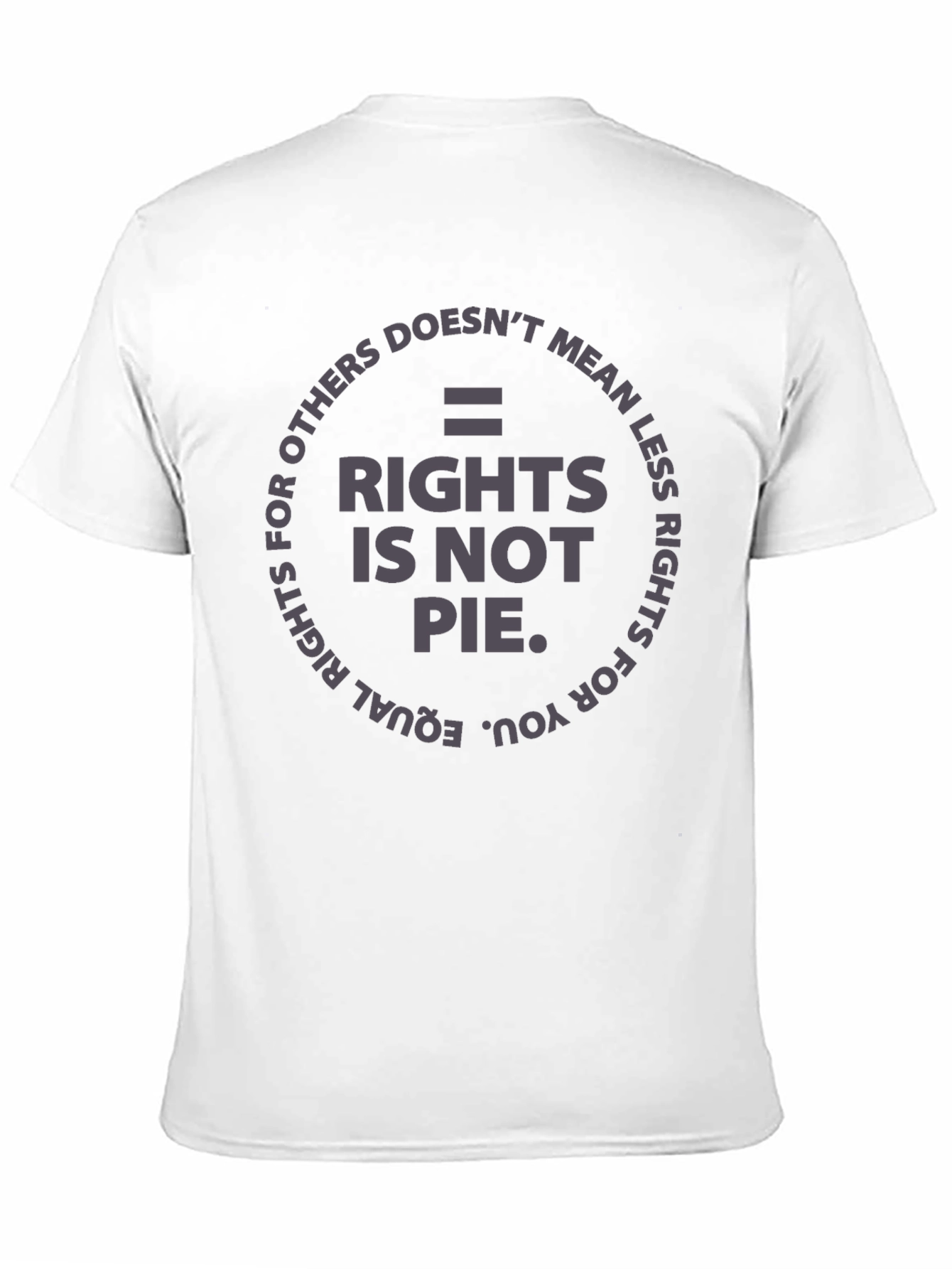 Equality Rights T-Shirt - Rights Is Not Pie