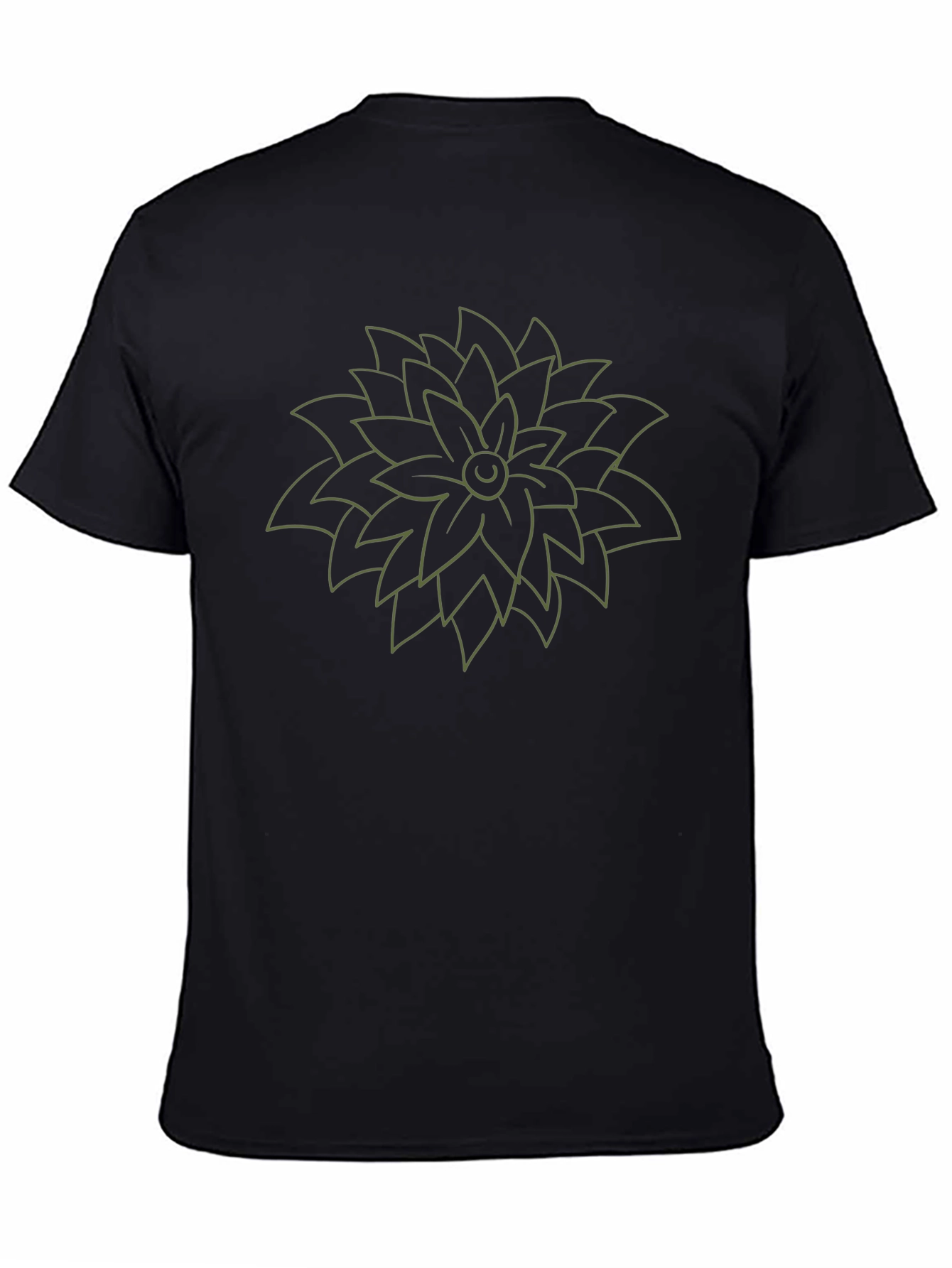 Floral Graphic Tee - Stylish Black Cotton T-Shirt
