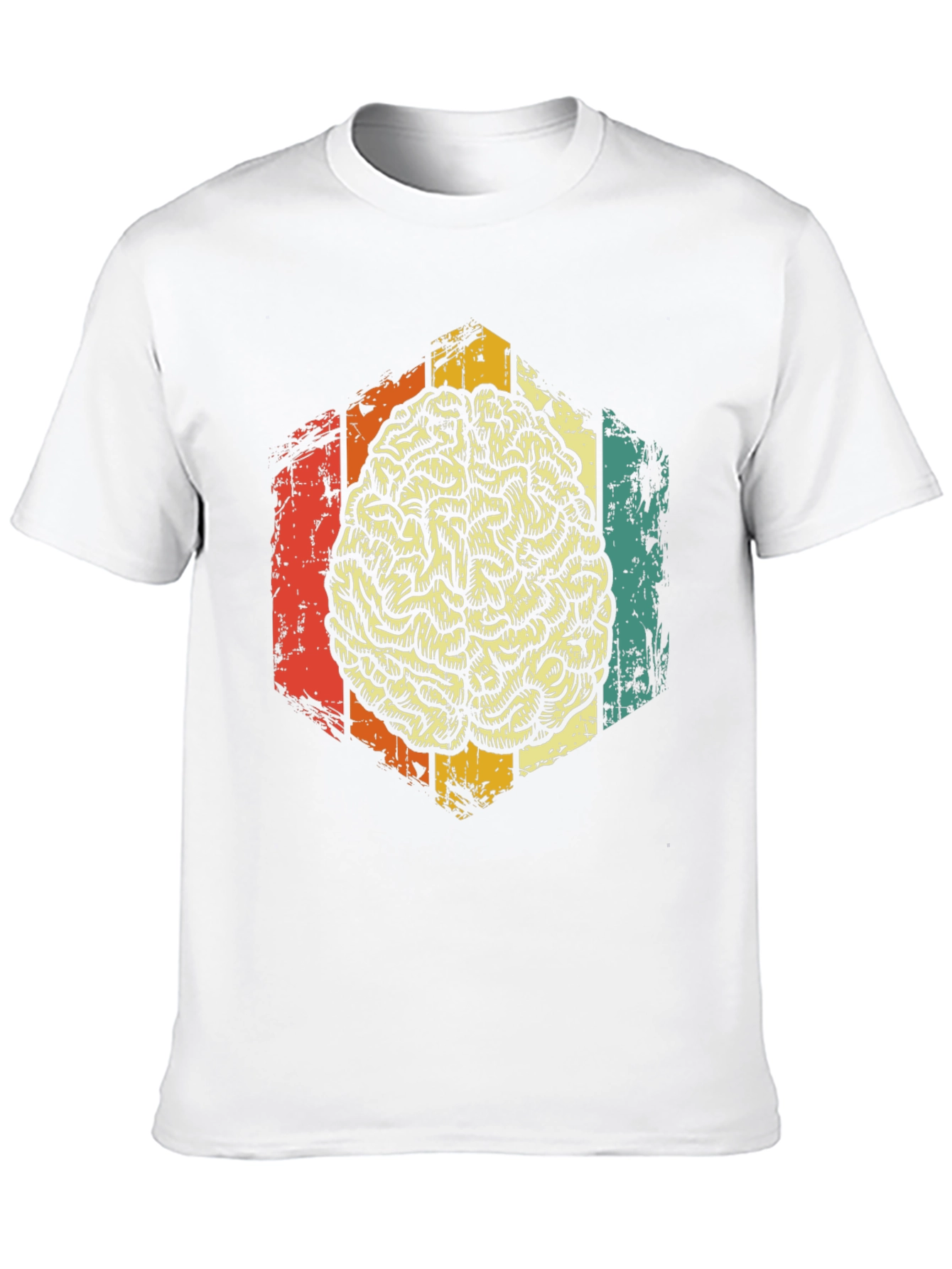 Retro Brain Graphic Tee - Mens Black T-Shirt