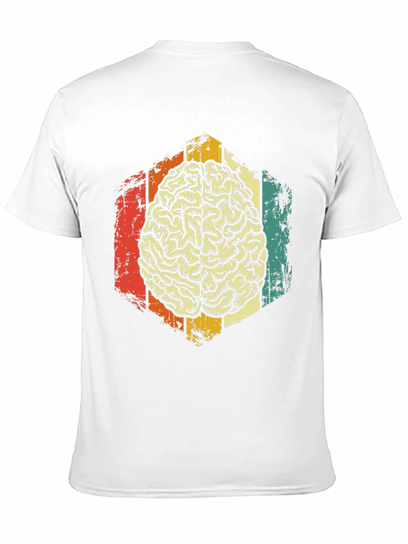 Retro Brain Graphic Tee - Mens Black T-Shirt