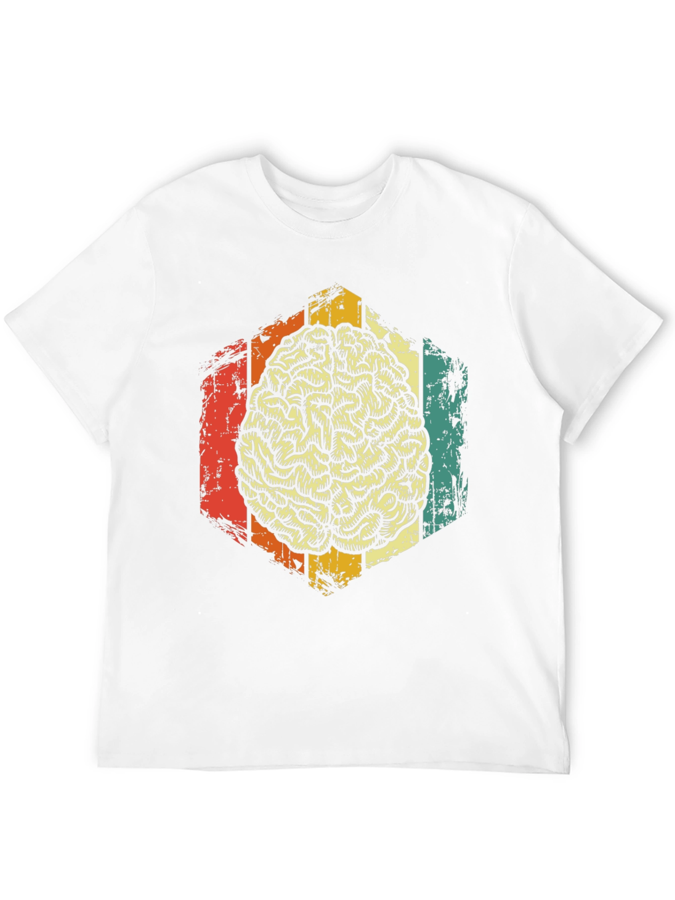 Retro Brain Graphic Tee - Mens Black T-Shirt