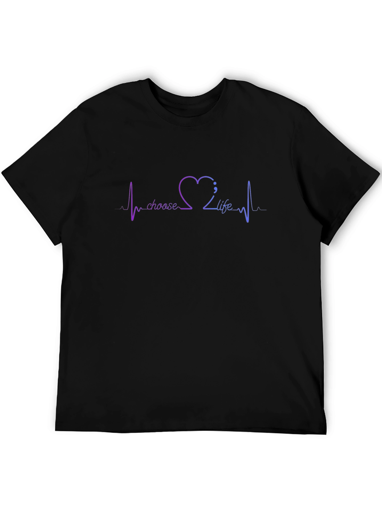 Choose Life Heartbeat T-Shirt - Mental Health Awareness