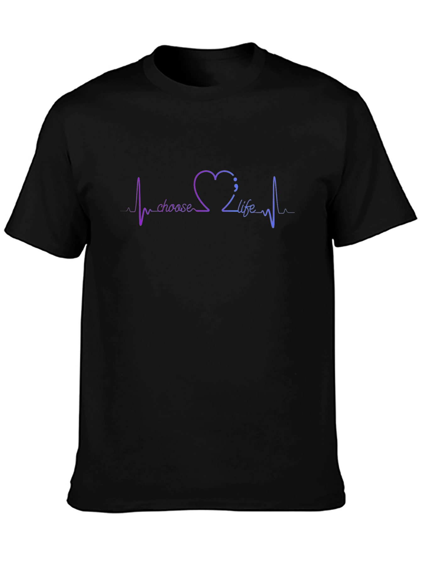 Choose Life Heartbeat T-Shirt - Mental Health Awareness