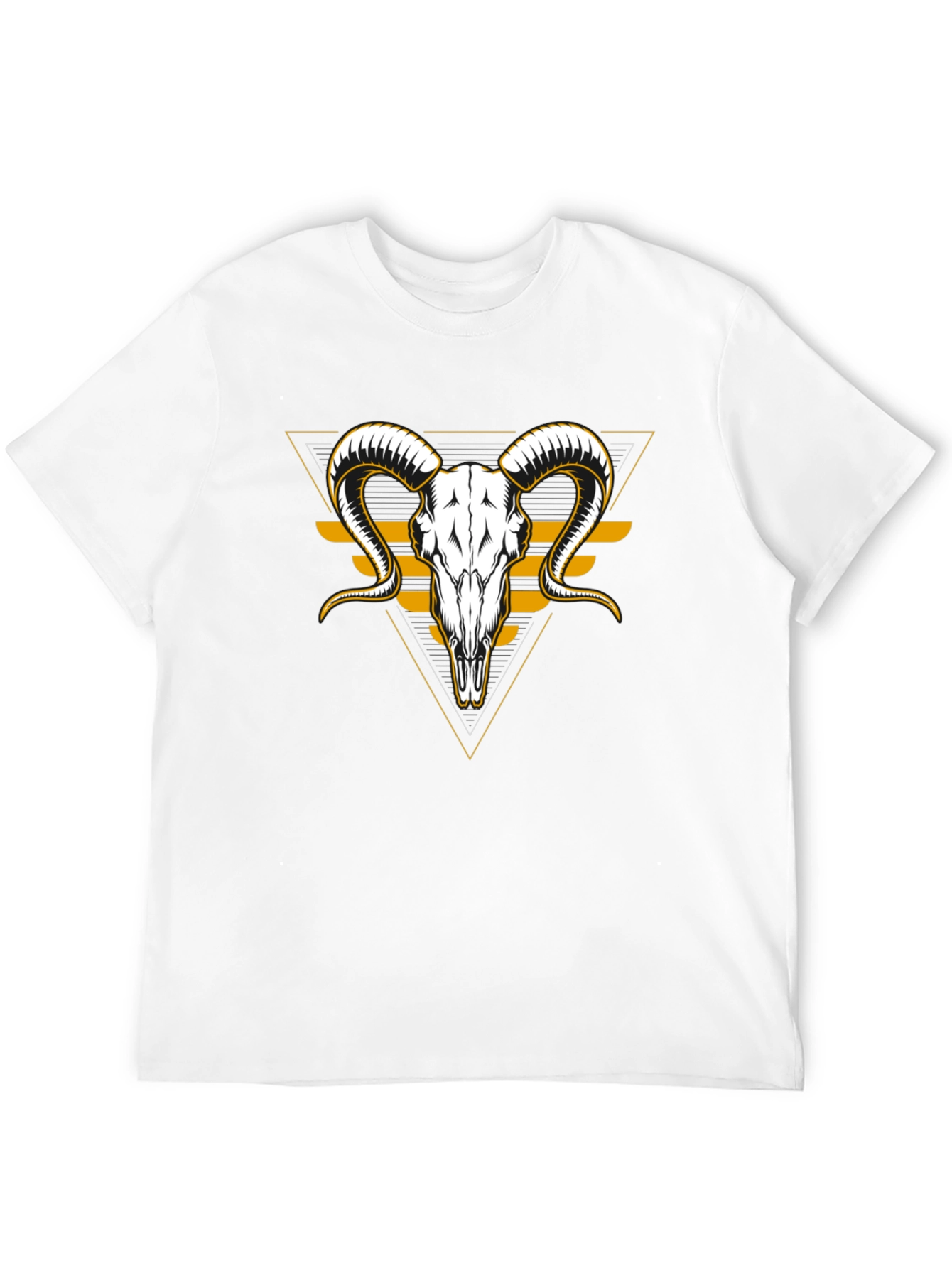 Ram Skull Graphic T-Shirt - Unique Design