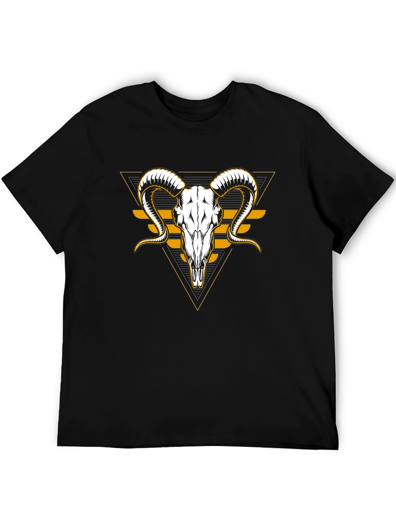 Ram Skull Graphic T-Shirt - Unique Design