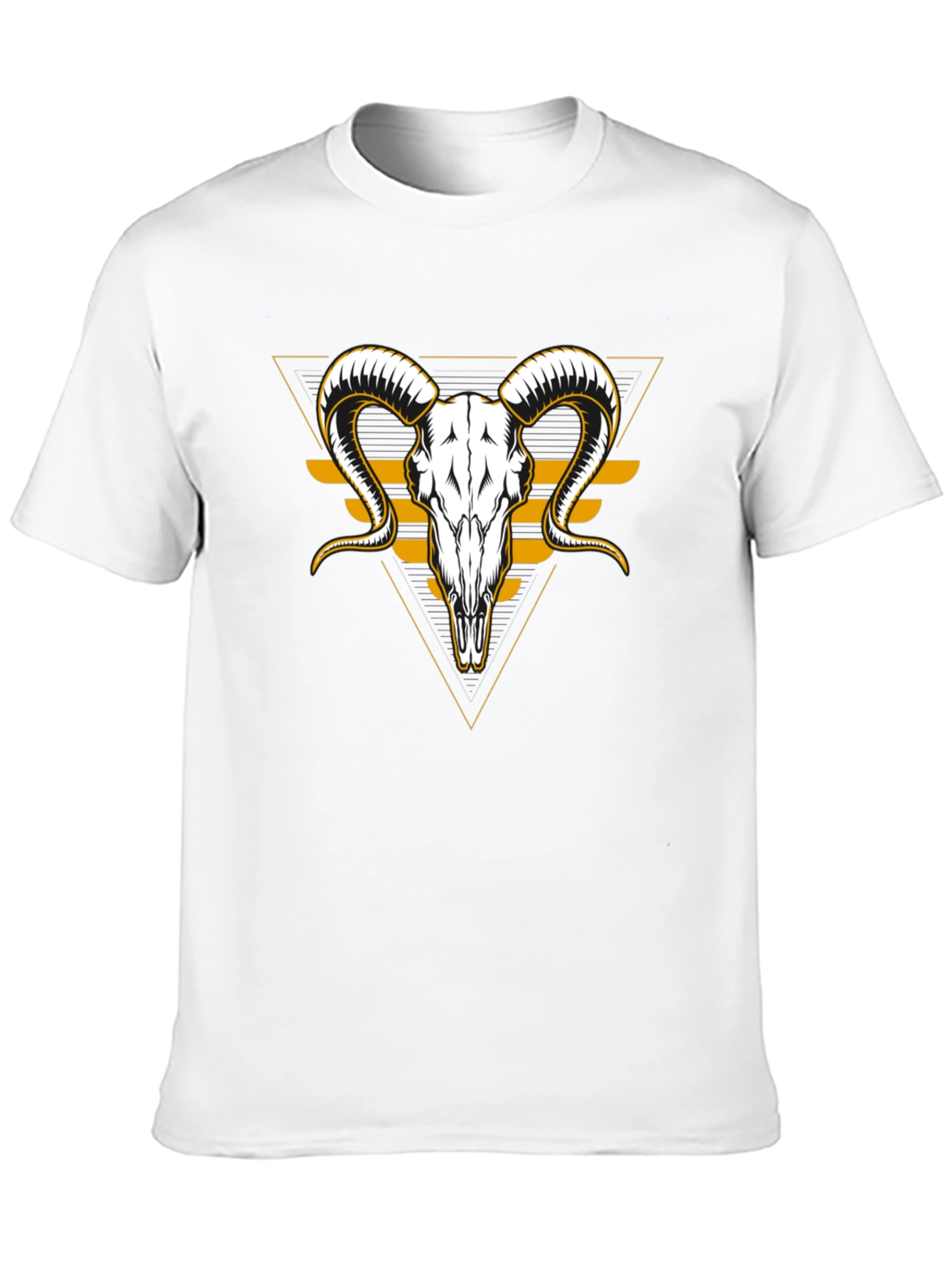 Ram Skull Graphic T-Shirt - Unique Design
