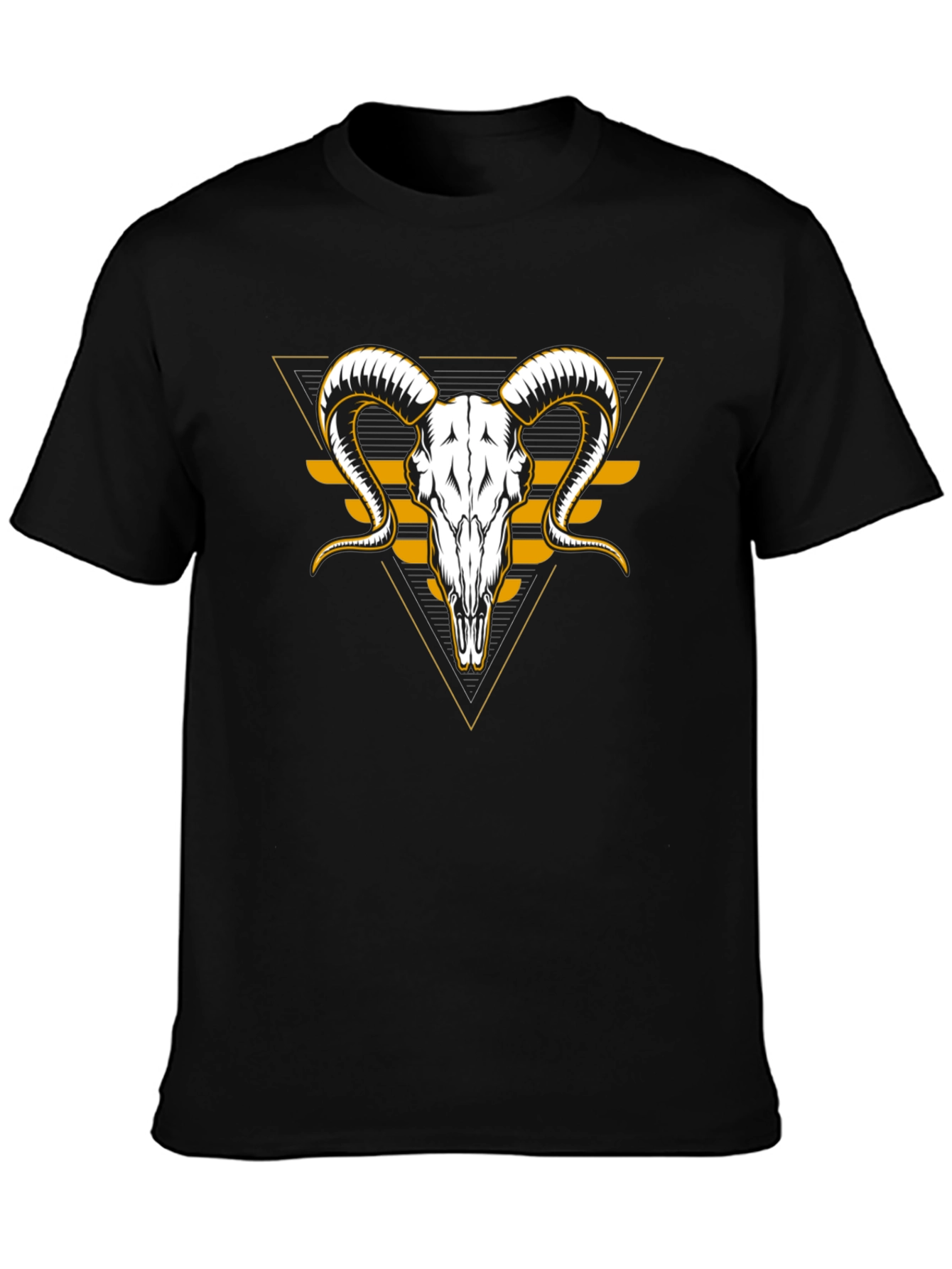 Ram Skull Graphic T-Shirt - Unique Design