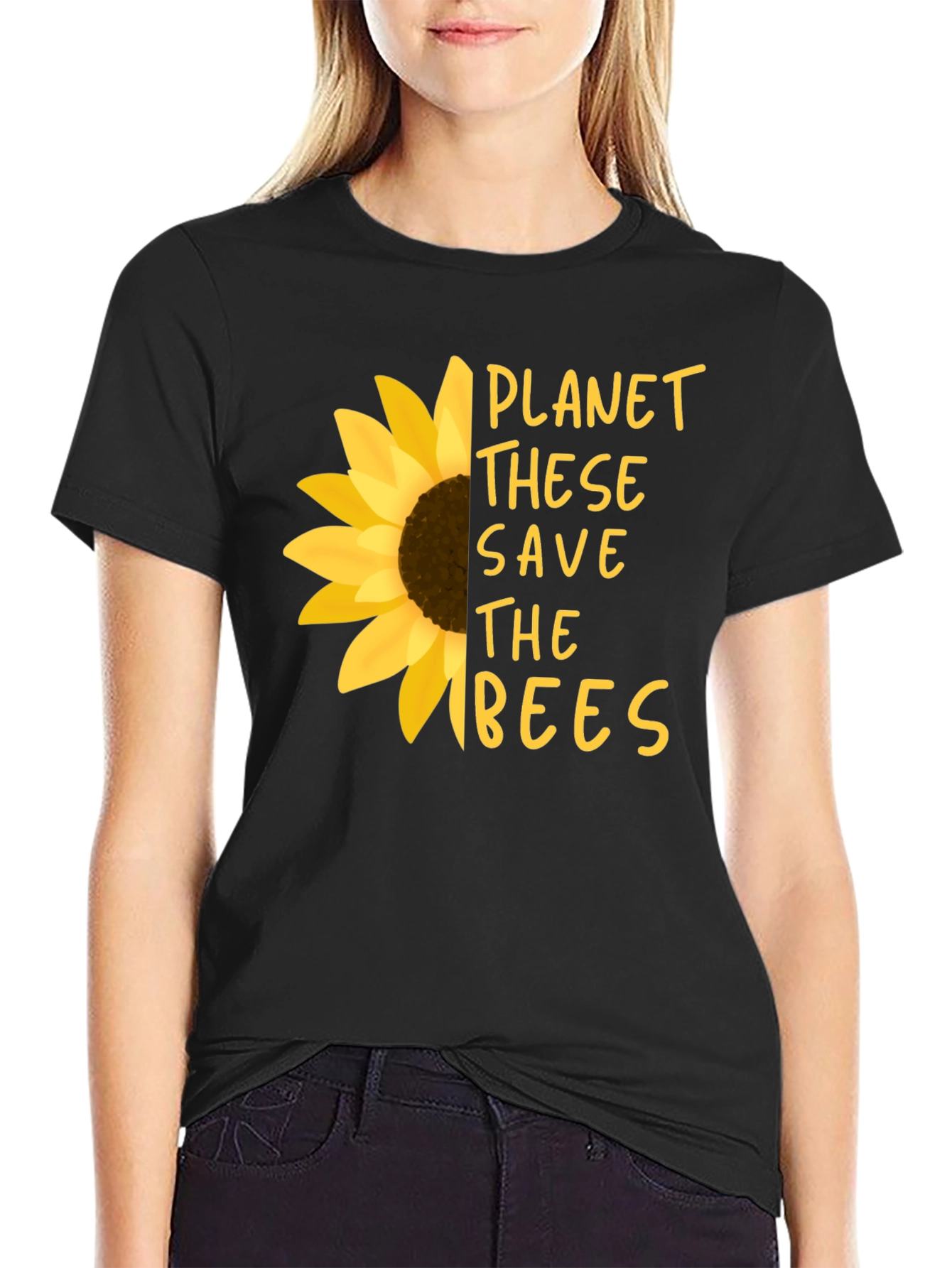 Save the Bees Sunflower Graphic Tee