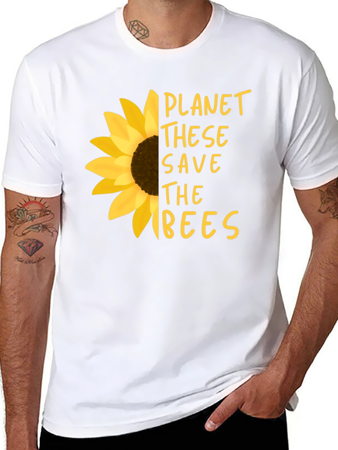 Save the Bees Sunflower Graphic Tee